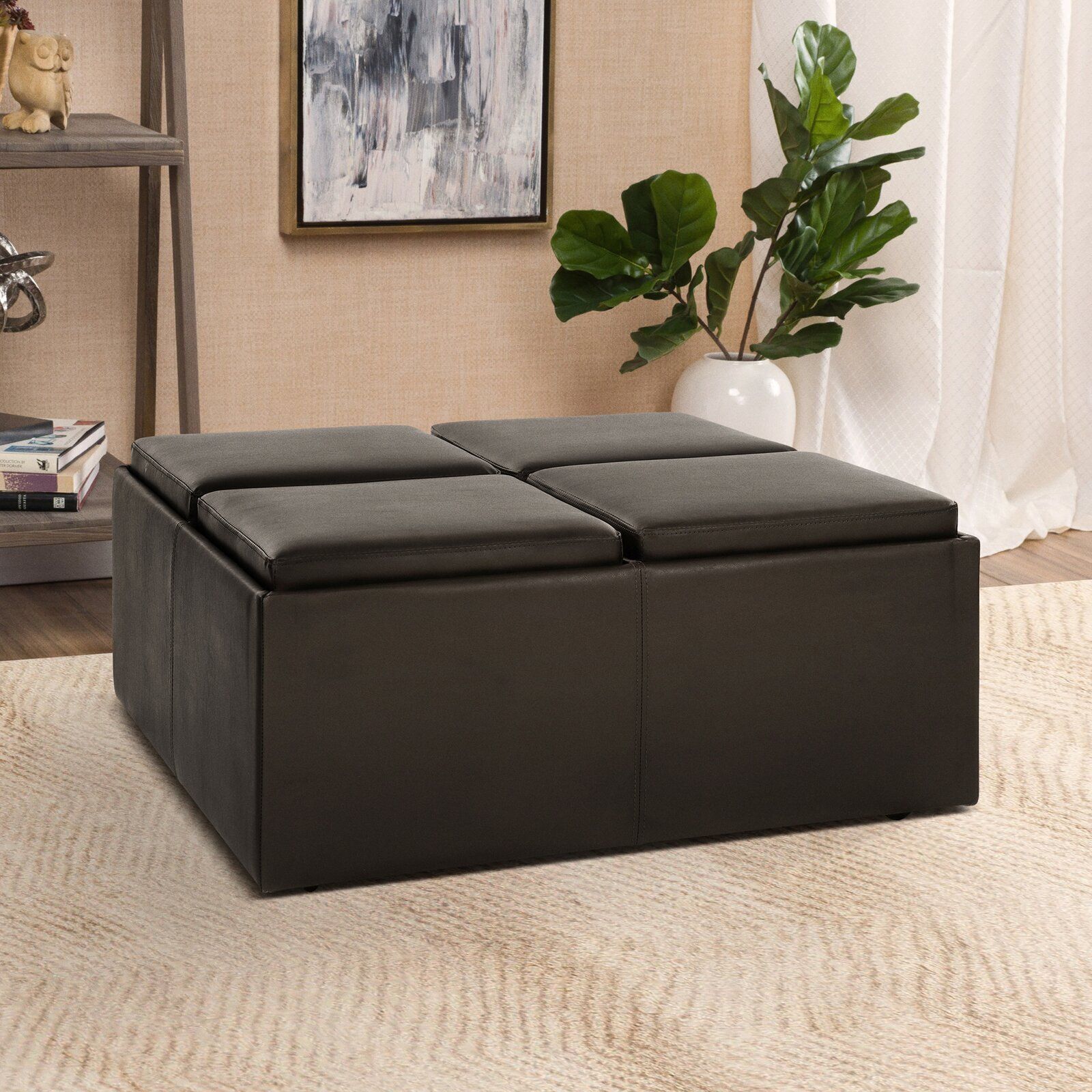 Storage Ottoman Coffee Table – Ideas On Foter Intended For Sofa Set With Storage Tray Ottoman (View 5 of 15)