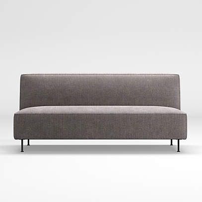 Strom Modern Armless Loveseat + Reviews | Crate & Barrel Pertaining To Modern Loveseat Sofas (View 10 of 15)