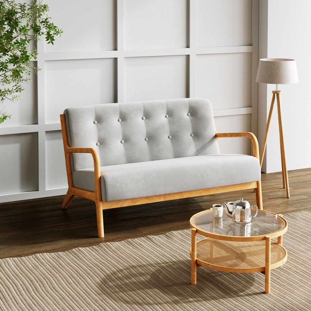 Featured Photo of Couches Love Seats With Wood Frame