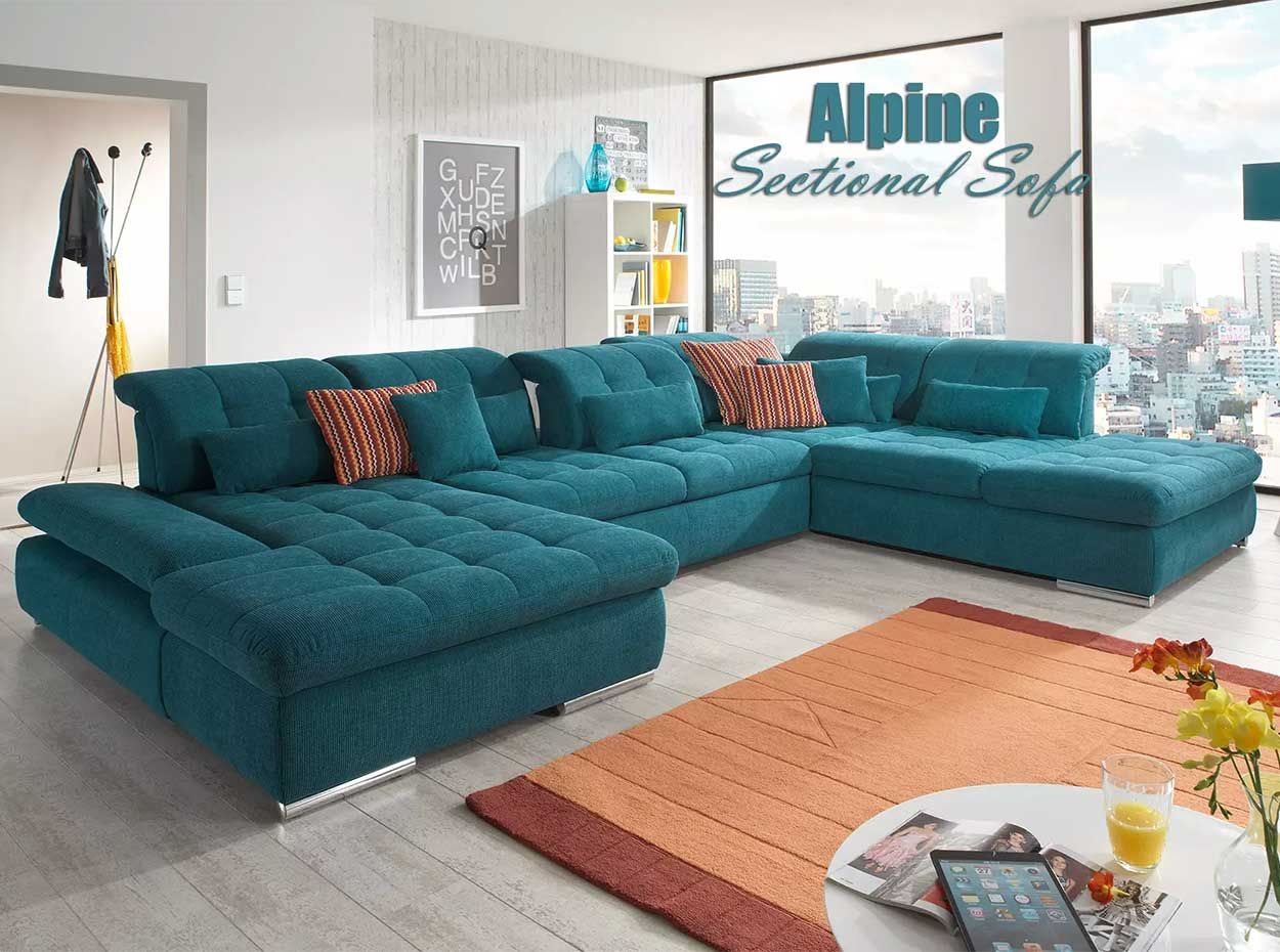 U Shape Sectional Sleeper Sofa Alpinenordholtz – Mig Furniture Within U Shaped Sectional Sofa With Pull Out Bed (View 9 of 15)