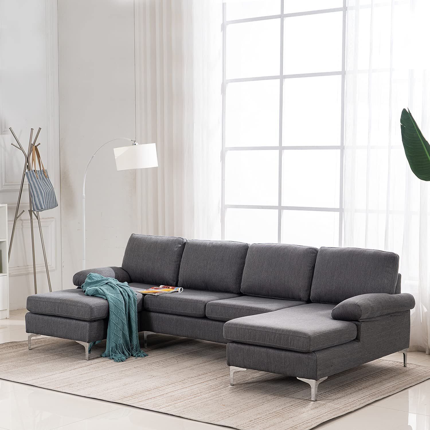 Wrought Studio Bahrije Upholstered Sectional & Reviews | Wayfair Within Studio Sectional Couches (View 5 of 15)
