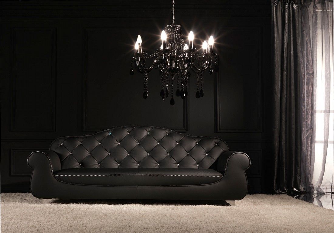 12 Bold And Dramatic Black Sofas For Your Living Room – A House In The Hills In Sofas In Black (Photo 4 of 15)