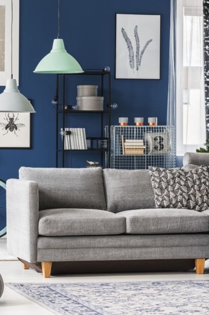 15 Trendy Ideas For What Color Rug Goes With A Gray Sectional In 2023 | Grey  Couch Living Room, Blue Walls Living Room, Blue Grey Living Room With Sofas In Bluish Grey (View 13 of 15)