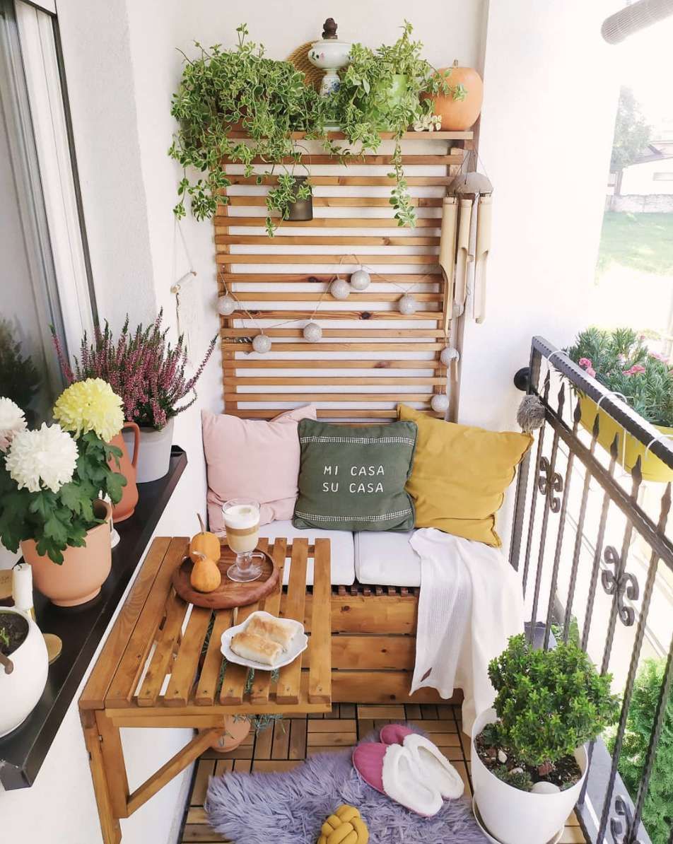 17 Ways To Turn Your Tiny Balcony Into An Irresistible Retreat For Coffee Tables For Balconies (Photo 6 of 15)