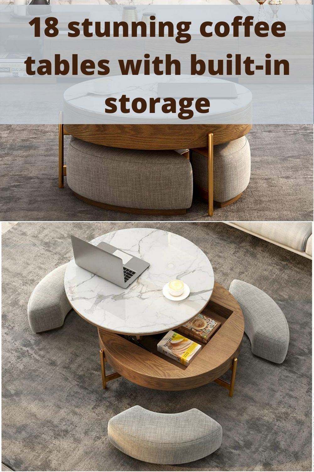 18 Stunning Coffee Tables With Built In Storage | Coffee Table With  Seating, Stylish Coffee Table, Coffee Table With Regard To Round Coffee Tables With Storage (Photo 15 of 15)