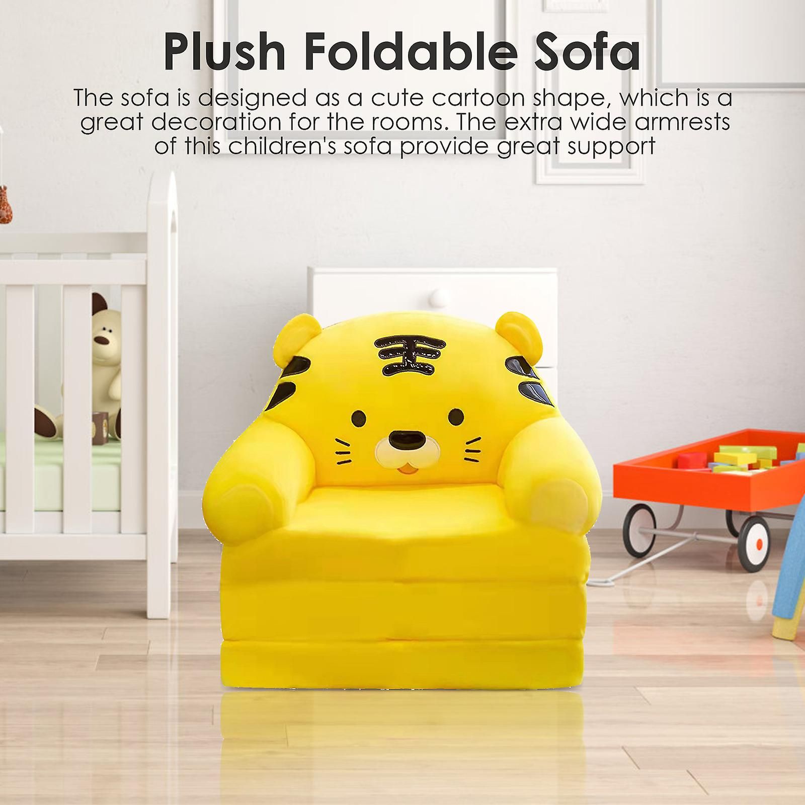 2023 New Plush Foldable Kids Sofa Cover Backrest Armchair 2 In 1 Foldable Children  Sofa Cute Cartoon Lazy Sofa Children Flip Open Sofa Bed For Living | Fruugo  No In Children'S Sofa Beds (Photo 13 of 15)