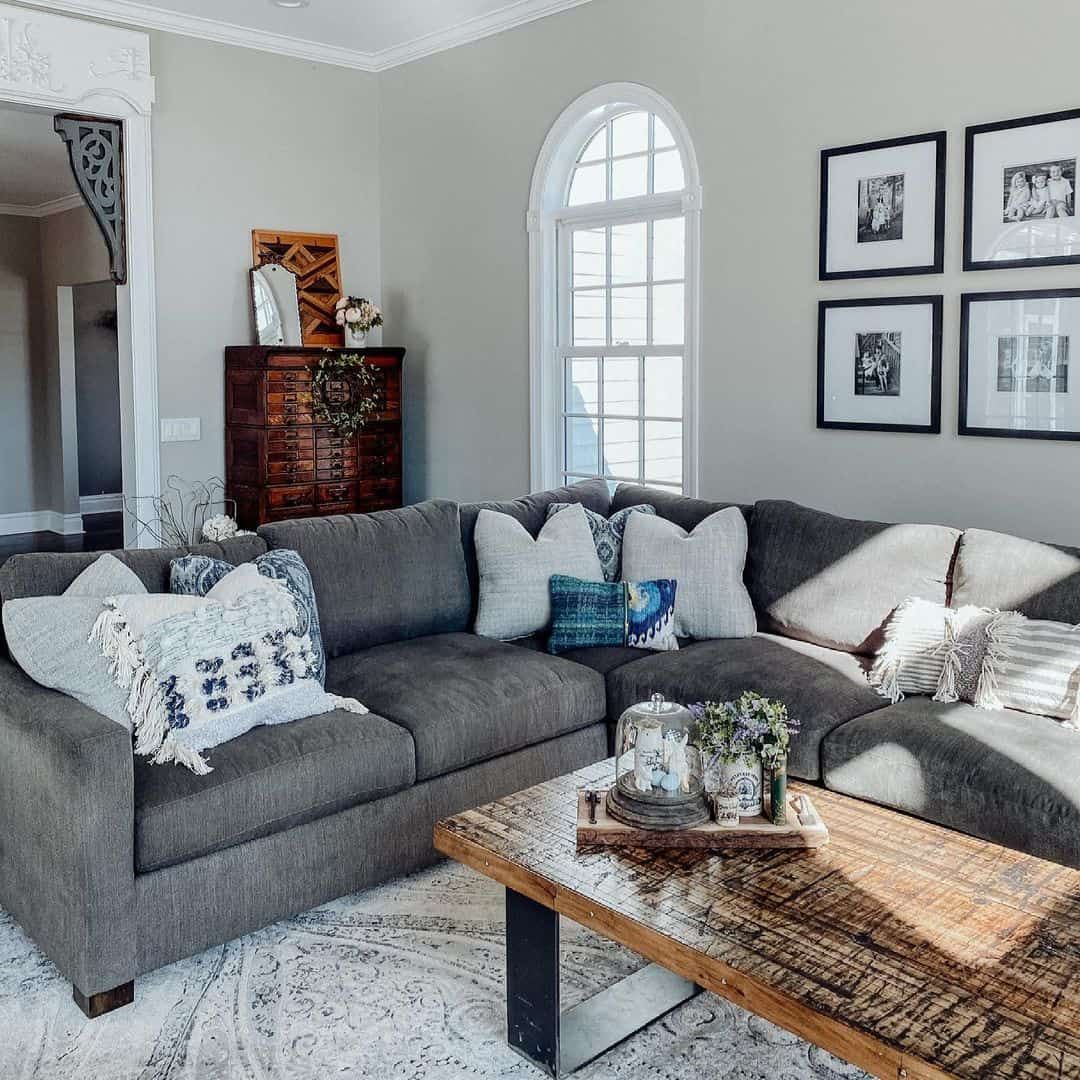 34 Stylish Dark Grey Couch Living Room Ideas Throughout Dark Grey Loveseat Sofas (View 4 of 15)