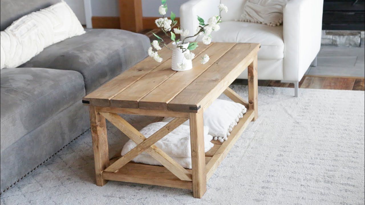 $40 Farmhouse Coffee Table – Easy To Build #Anawhite – Youtube Throughout Simple Design Coffee Tables (View 4 of 15)