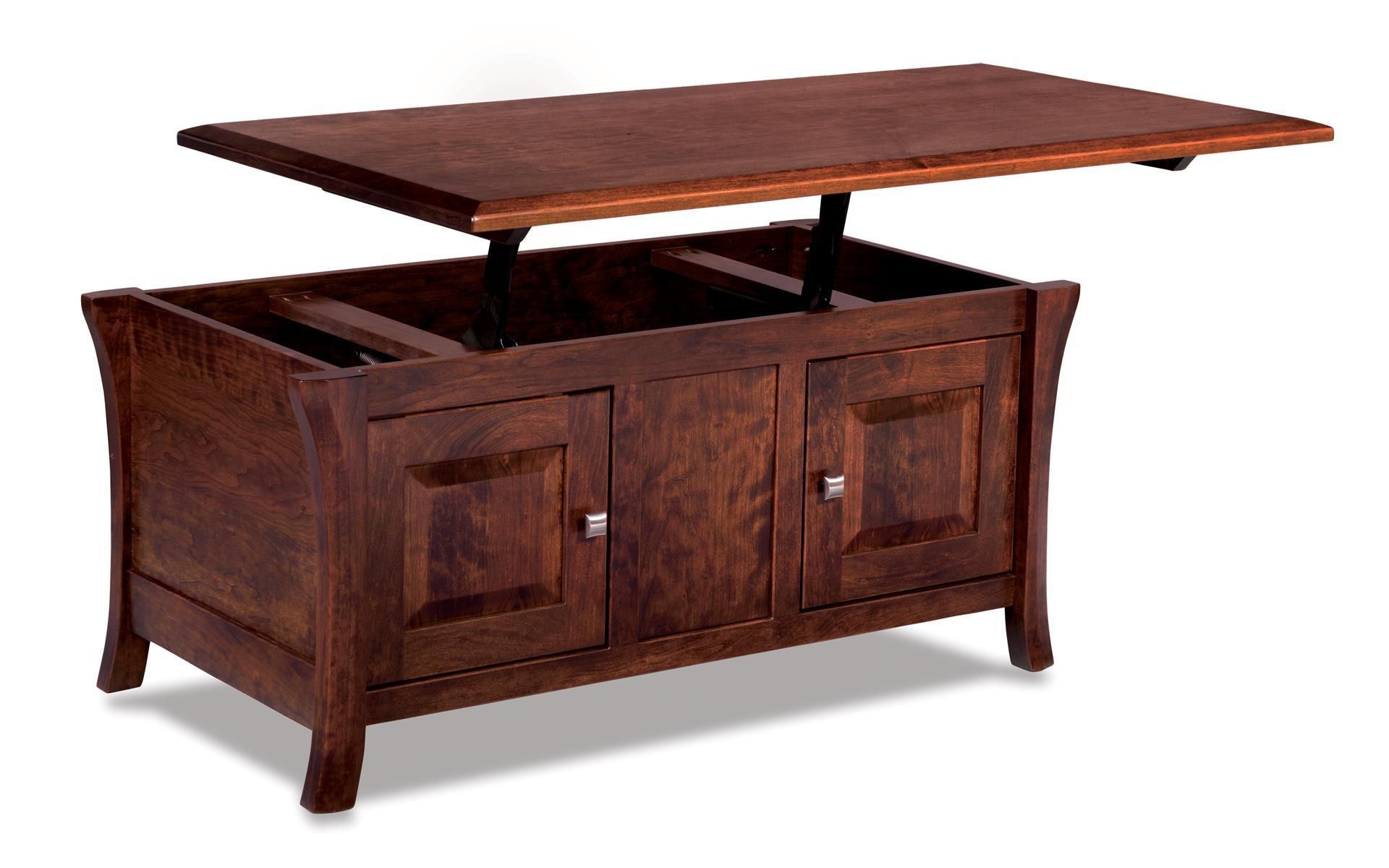 45" Lift Top Coffee Table Cabinet From Dutchcrafters Amish Furniture Inside Wood Lift Top Coffee Tables (Photo 2 of 15)