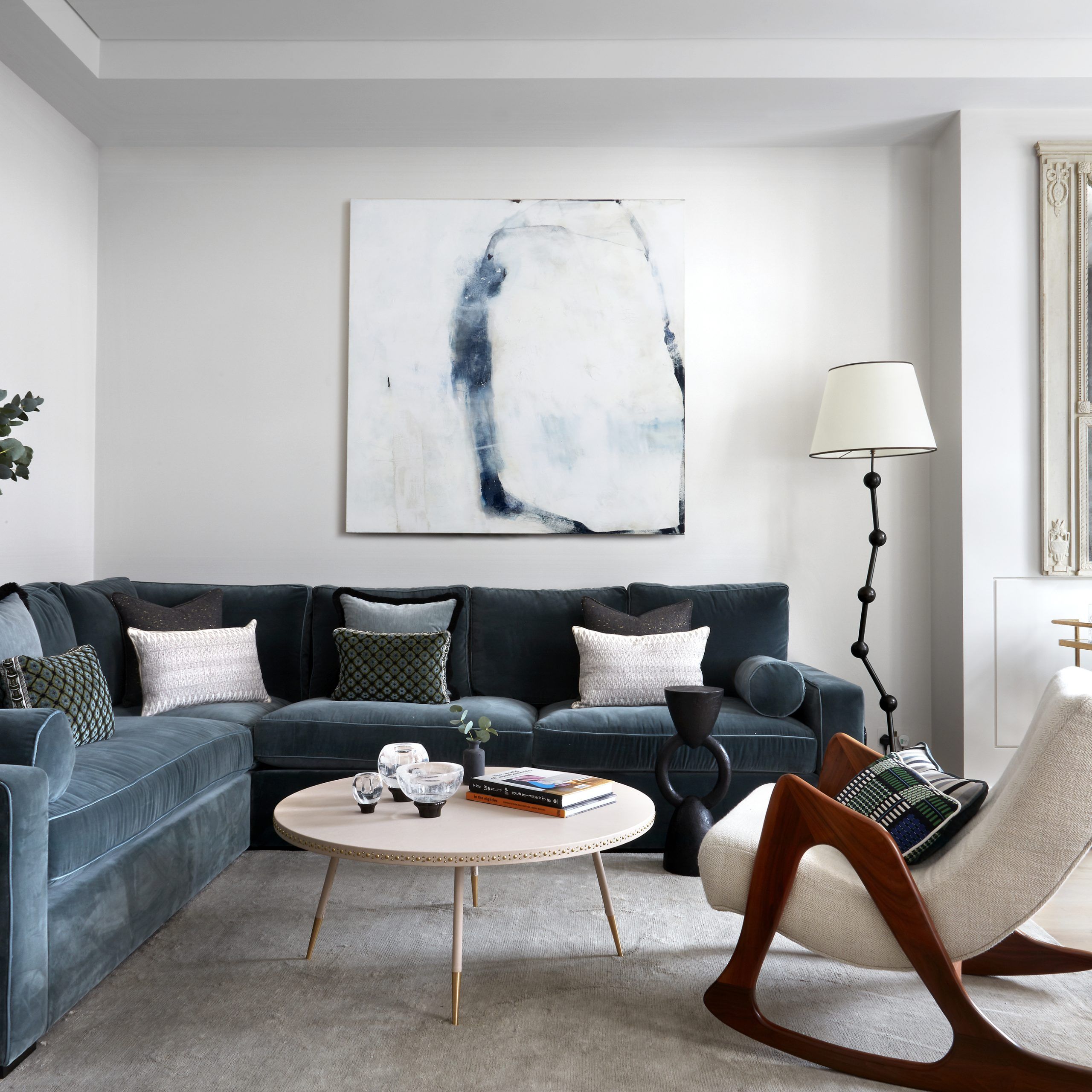 8 Blue And Grey Living Room Ideas For This Modern Combo | Livingetc Throughout Sofas In Bluish Grey (View 7 of 15)
