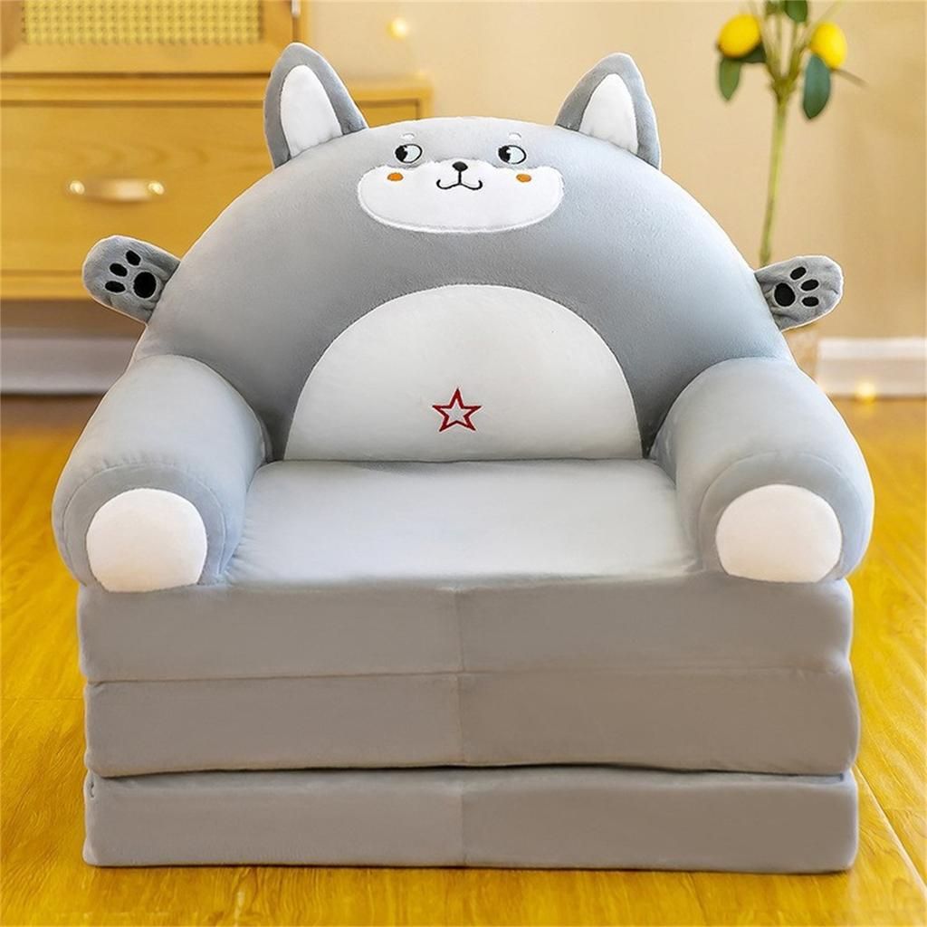 Acquista (Qunide) Cushion Plush Sofa Backrest Armchair 2 In 1 Foldable Sofa  Cute Cartoon Lazy Sofa Flip Open Sofa With Liner Filler | Joom Intended For 2 In 1 Foldable Sofas (View 4 of 15)