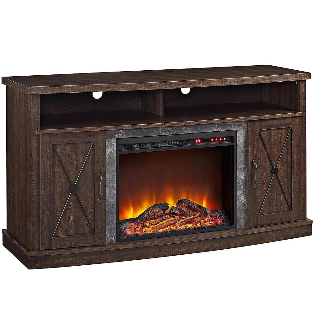 Ameriwood Home Barrow Creek Electric Fireplace Tv Stand Espresso 1809096Com  – Best Buy In Electric Fireplace Tv Stands (View 13 of 15)