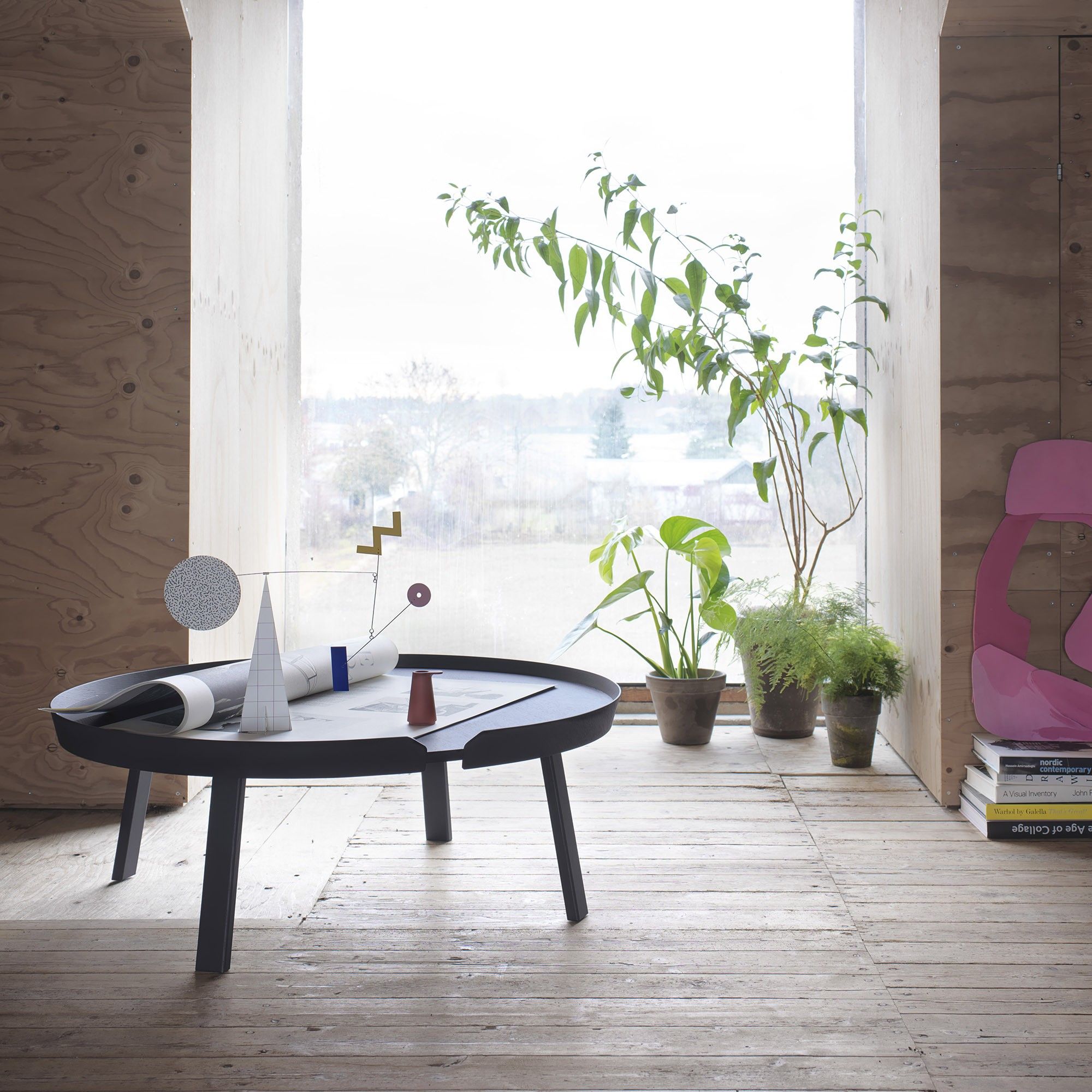 Around Coffee Table Xl In Stained Ash – Muuto Throughout Modern Wooden X Design Coffee Tables (Photo 10 of 15)
