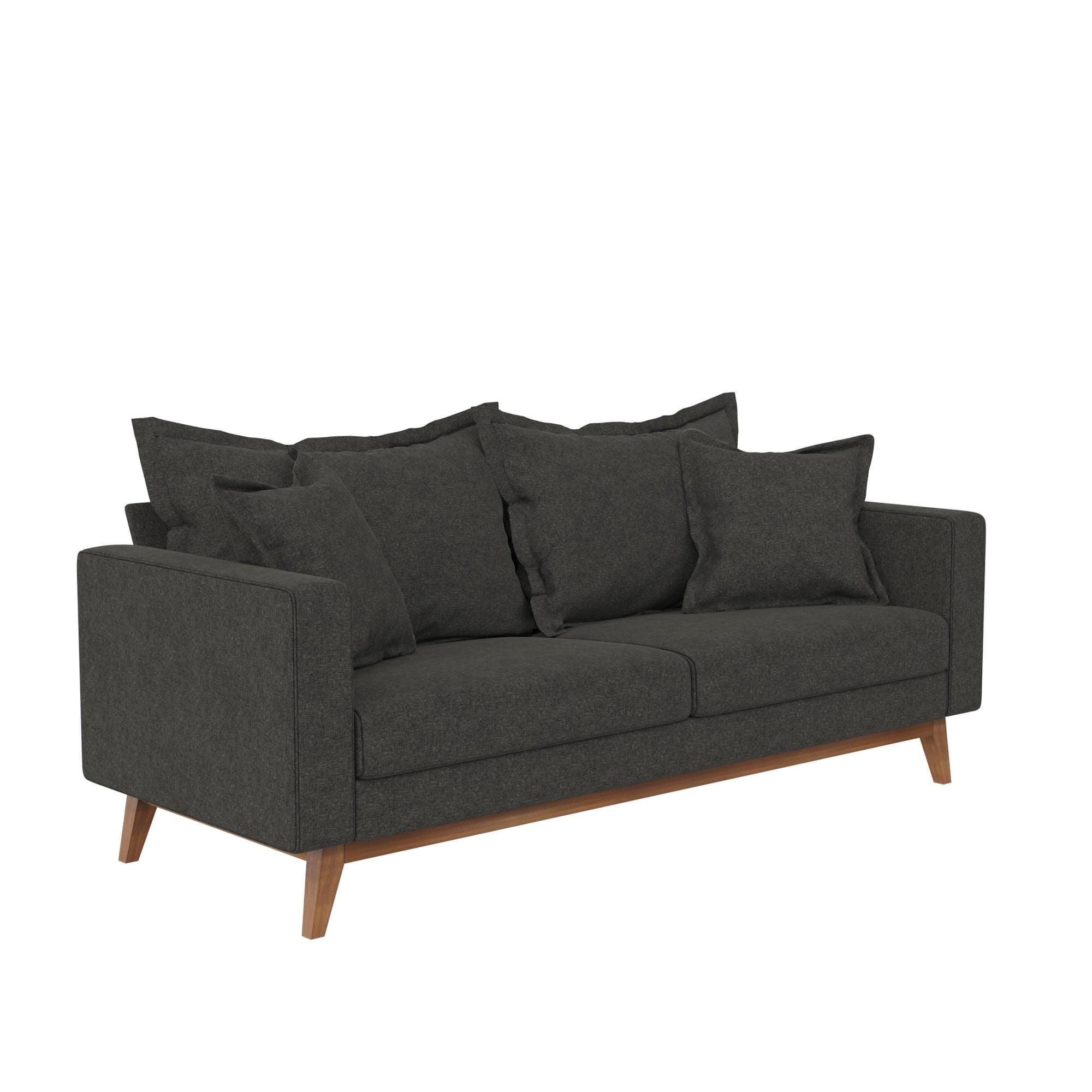 Avenue Greene Marielle Pillowback Wood Stretcher Sofa – On Sale – Bed Bath  & Beyond – 33851680 In Sofas With Pillowback Wood Bases (View 5 of 15)