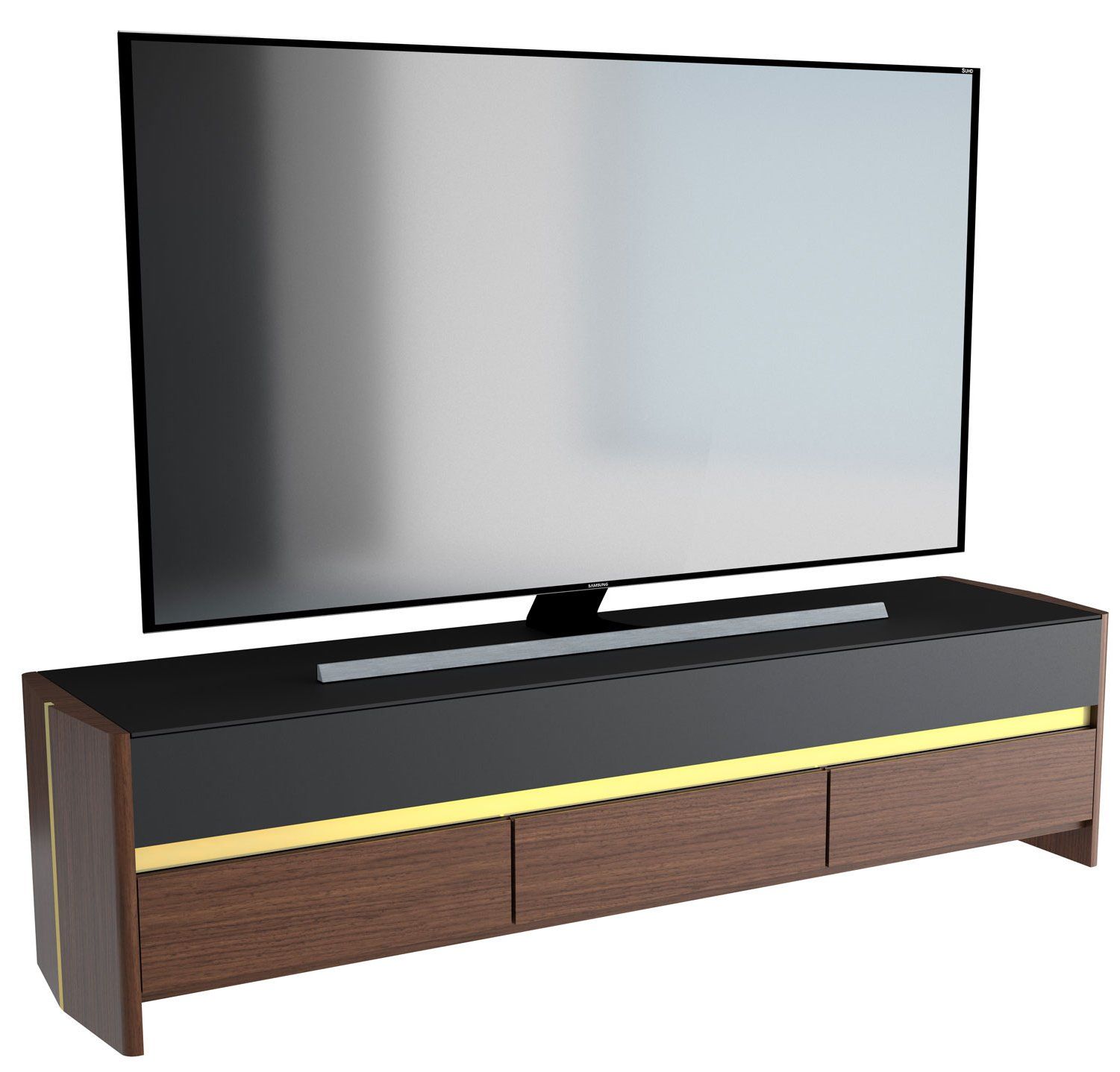 Avf Fs1800Venwb Venturi Flat Tv Stand For Up To 90 Inch – Walnut And Black  1800Mm With Regard To Stand For Flat Screen (View 2 of 15)