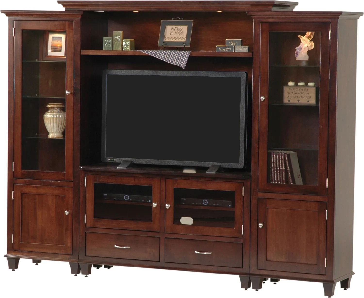 Bb400 Bourten Bridge Entertainment Wall Unit | Scenic Hills Furniture Intended For Entertainment Units With Bridge (View 6 of 15)