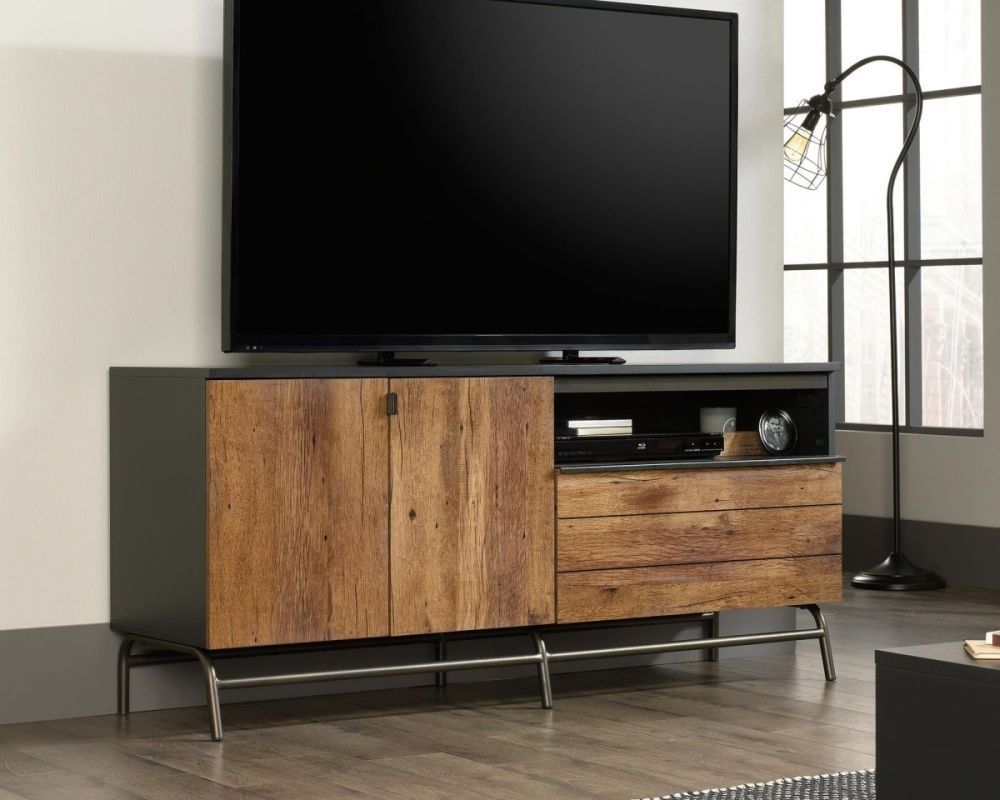Belington Cafe Industrial Tv Stand/ Credenza Pertaining To Cafe Tv Stands With Storage (Photo 1 of 15)