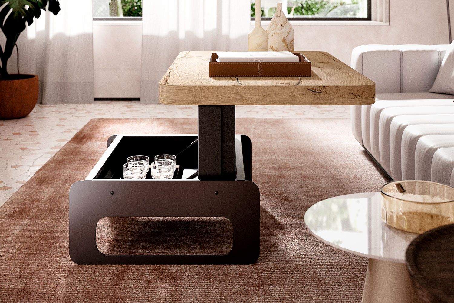 Bell Lift Up Coffee Tableozzio Italia • Room Service 360° With Regard To Lift Top Coffee Tables (Photo 9 of 15)