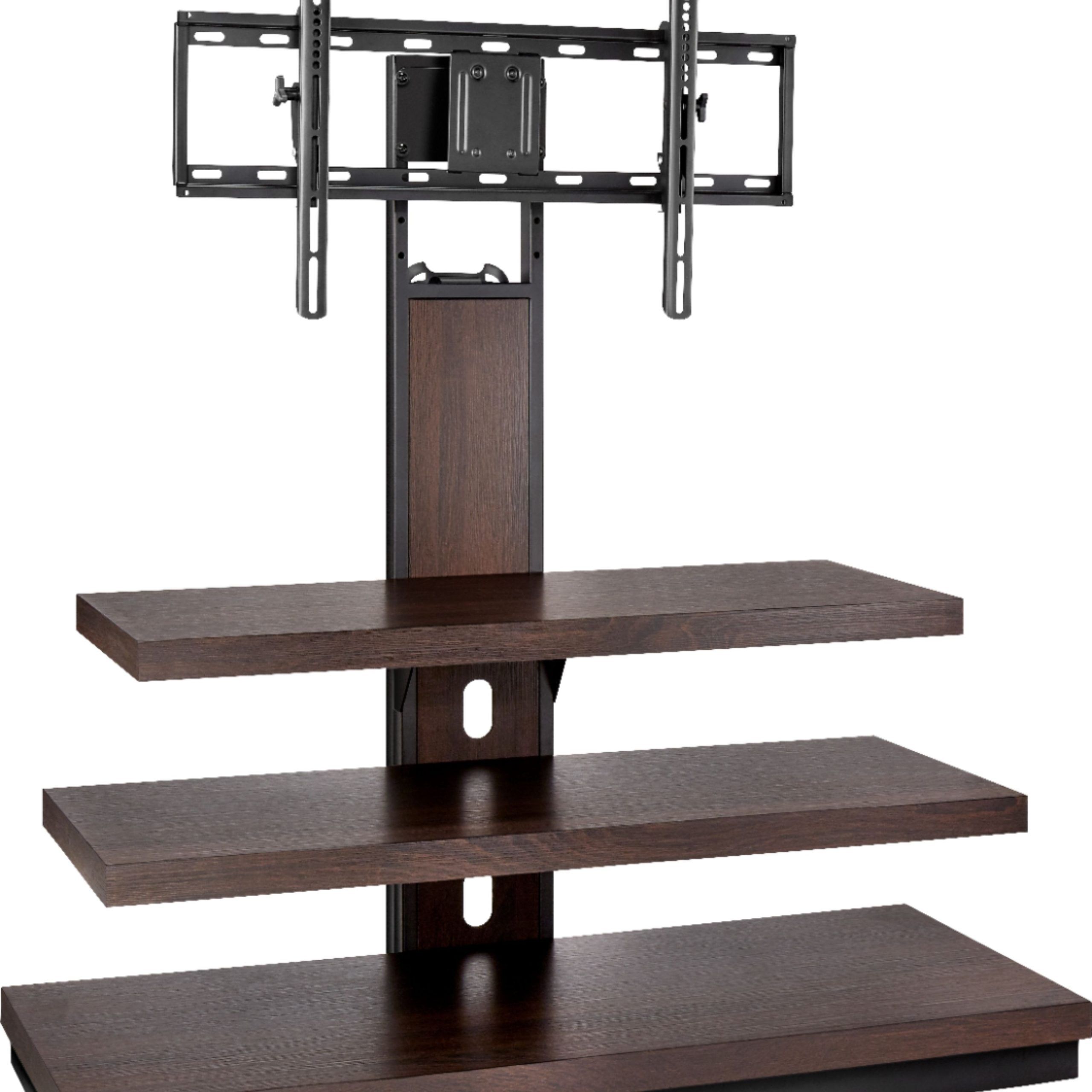 Best Buy: Insignia™ Tv Stand For Most Flat Panel Tvs Up To 55" Dark Brown  Ns Hwmc1848 Regarding Top Shelf Mount Tv Stands (View 3 of 15)