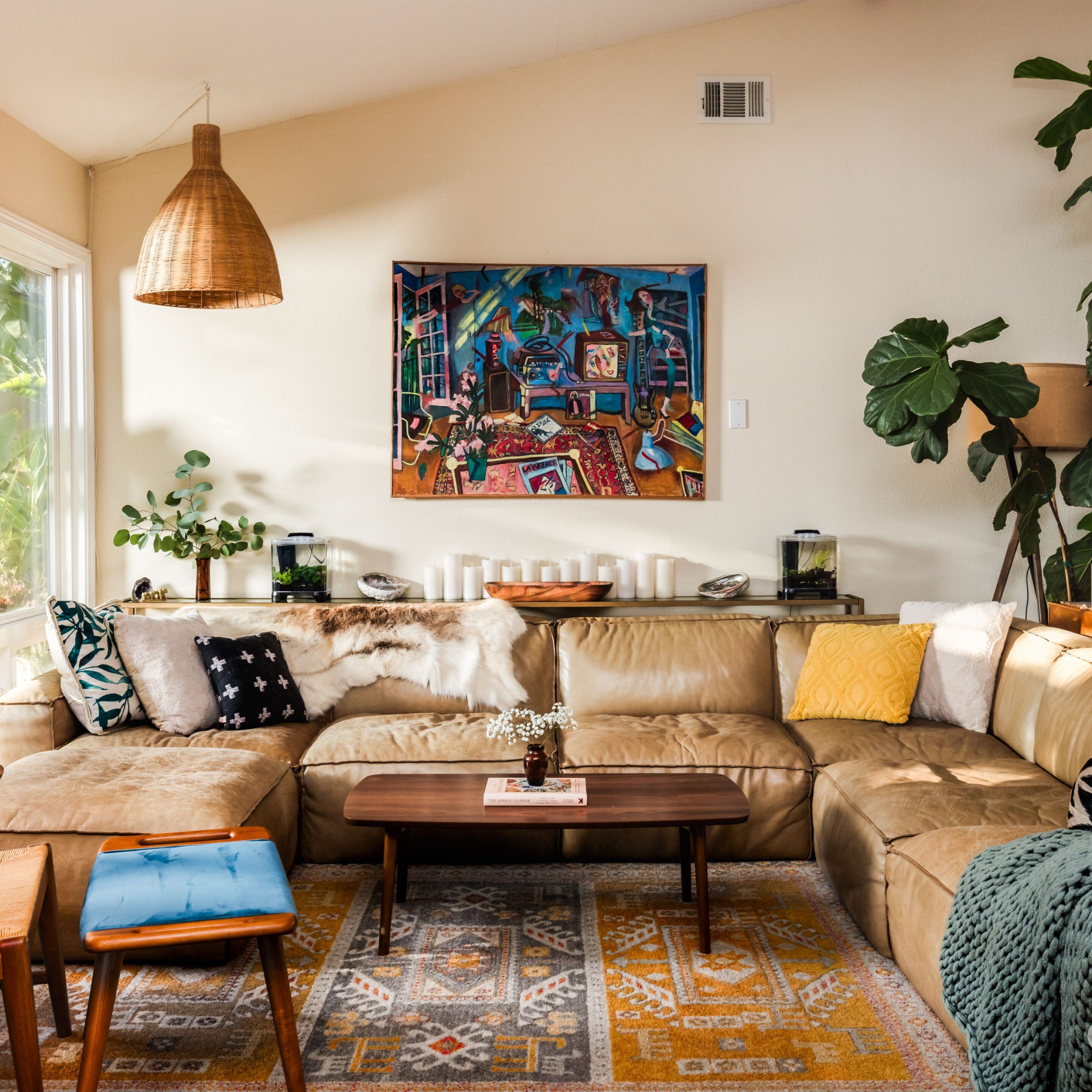 Boho House – Vibey Bohemian Oasis | Rent This Location On Giggster In Cozy Castle Boho Living Room Tables (View 6 of 15)