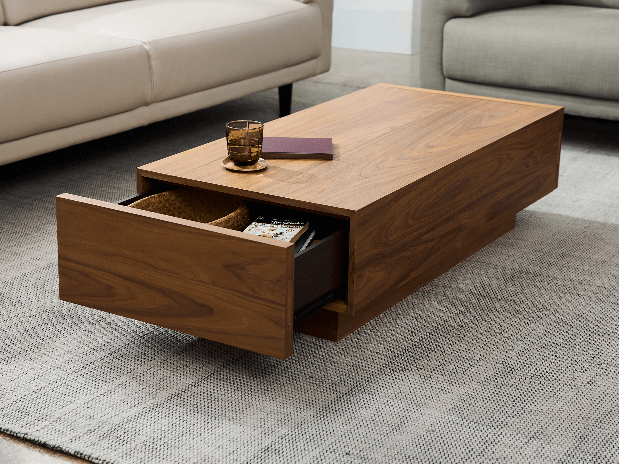 Boom Coffee Table | Modern Square Coffee Table With Storage Intended For Coffee Tables With Storage (View 5 of 15)