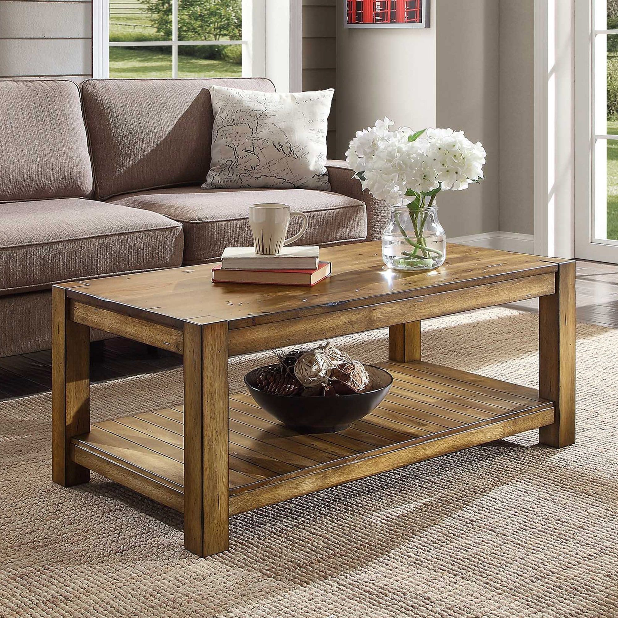Bryant Coffee Table | Whalen Furniture With Regard To Brown Rustic Coffee Tables (View 9 of 15)