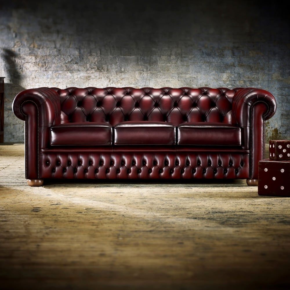 Buy A 3 Seater Chesterfield Sofa At Timeless Chesterfields Intended For Traditional 3 Seater Sofas (View 2 of 15)