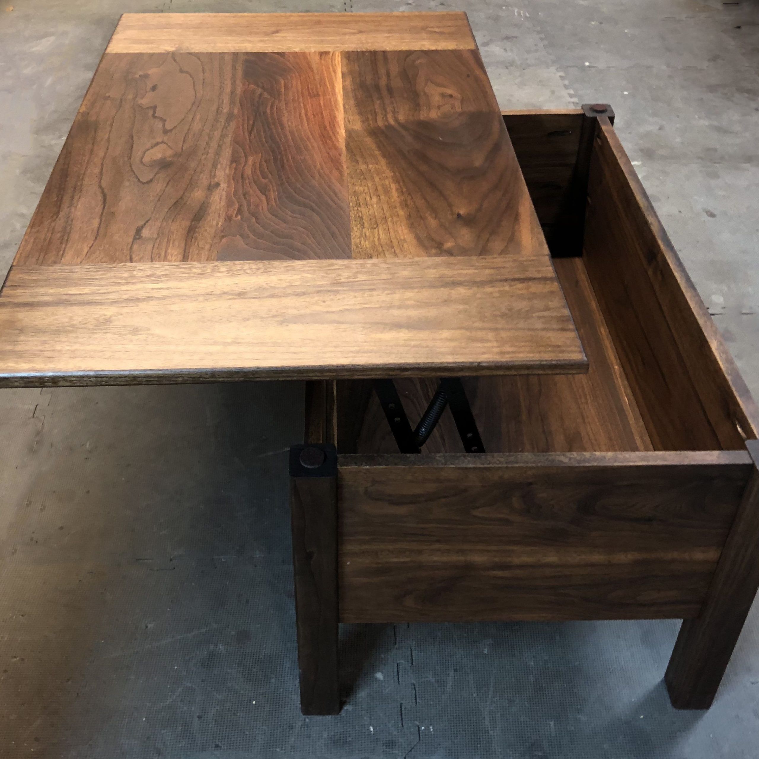 Buy Hand Made Lift Top Combination Storage Coffee Table And Desk Made From  Solid Hardwood Or Pine, Made To Order From Mr² Woodworking | Custommade Inside Modern Wooden Lift Top Tables (View 7 of 15)