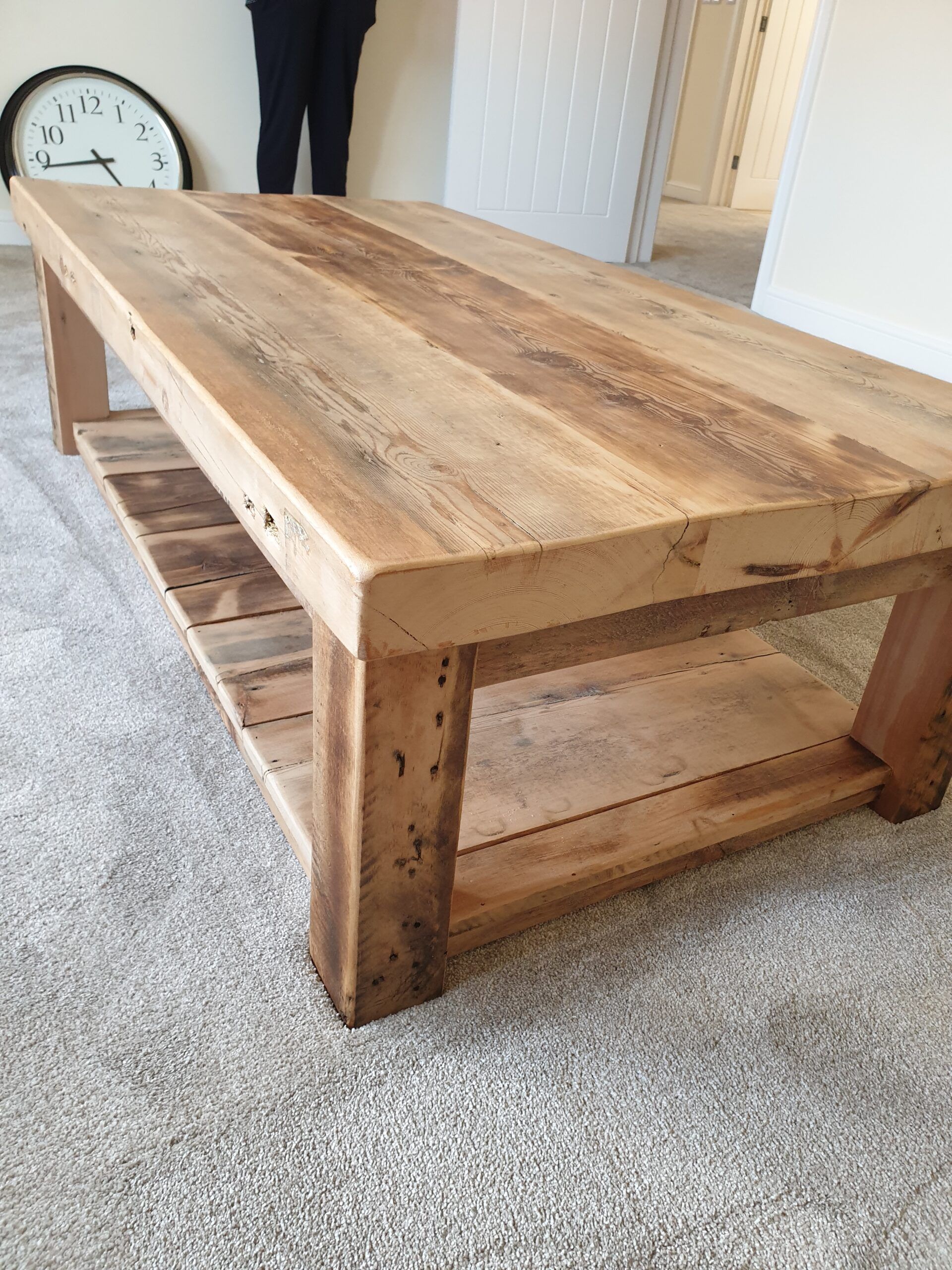 Buy Rustic Wood Coffee Table Made From Reclaimed Timber Regarding Rustic Wood Coffee Tables (Photo 3 of 15)