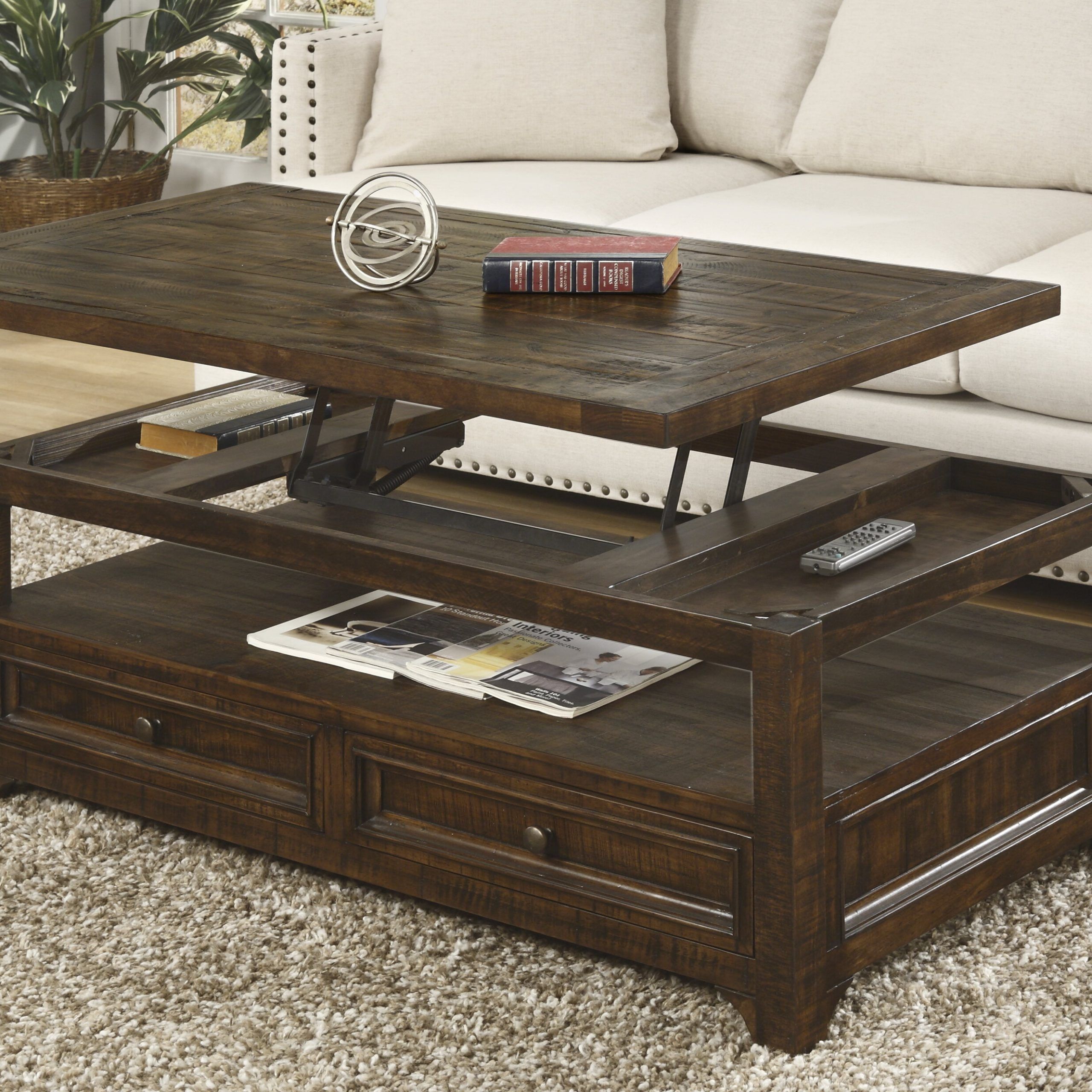 Canora Grey Flynn Solid Wood Lift Top Coffee Table With Storage & Reviews –  Wayfair Canada Pertaining To Lift Top Coffee Tables (View 8 of 15)