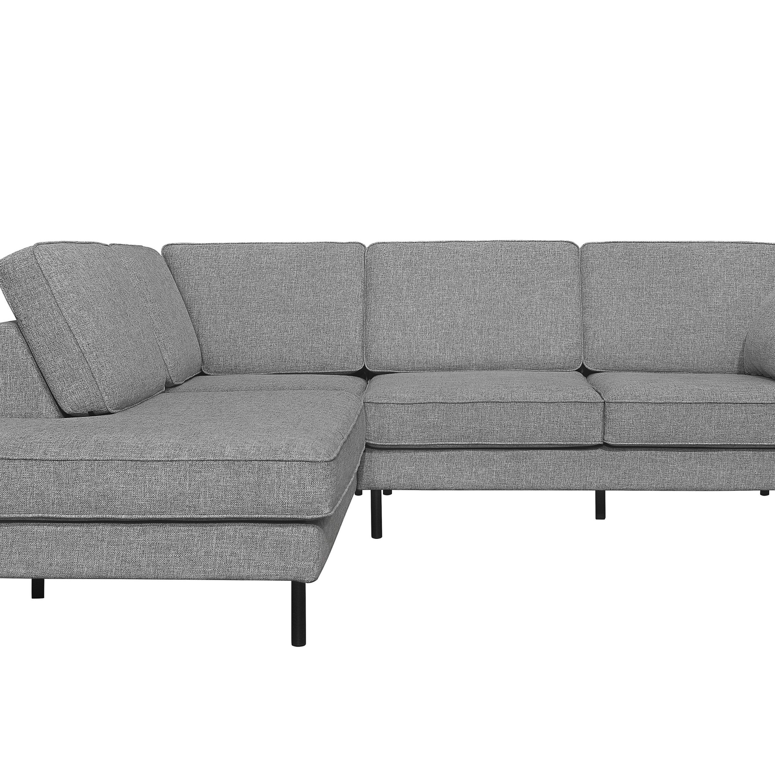 Cerny 4 Seater Right L Shape Sofa When Seated (Light Grey) | Furniture &  Home Décor | Fortytwo With Regard To 3 Seat L Shaped Sofas In Black (View 8 of 15)