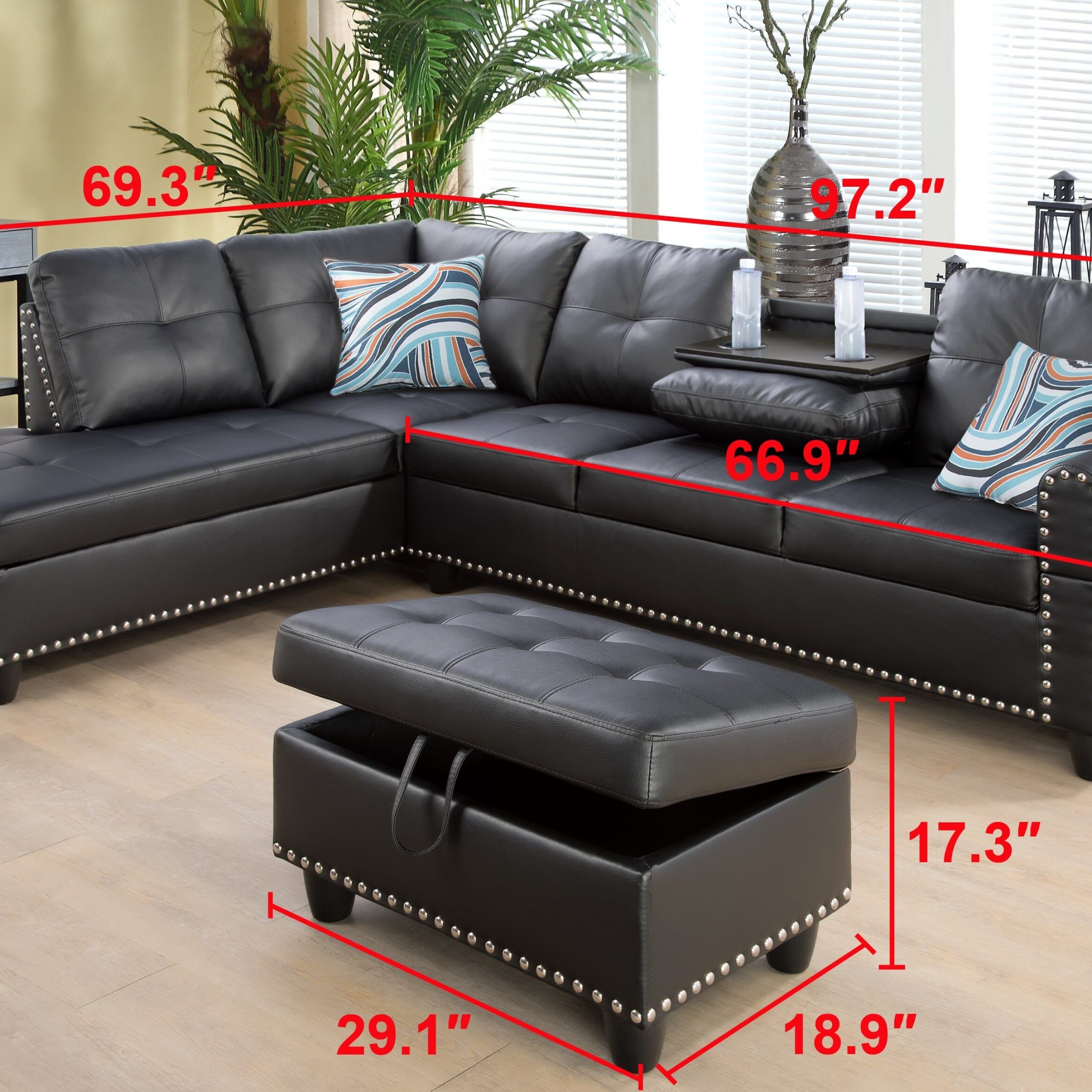 Featured Photo of 3 Piece Leather Sectional Sofa Sets