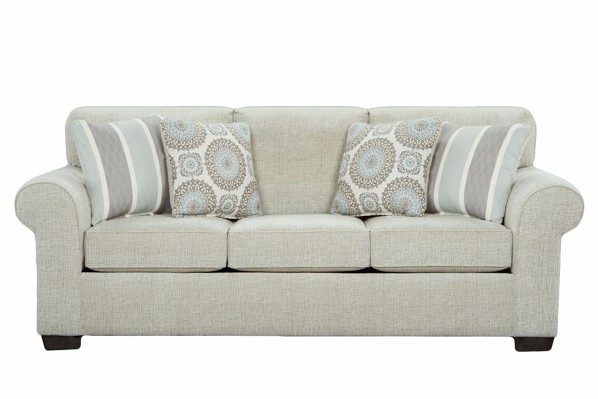 Charlton Home® Lansdale 88'' Upholstered Sofa & Reviews | Wayfair With Sofas With Curved Arms (Photo 11 of 15)