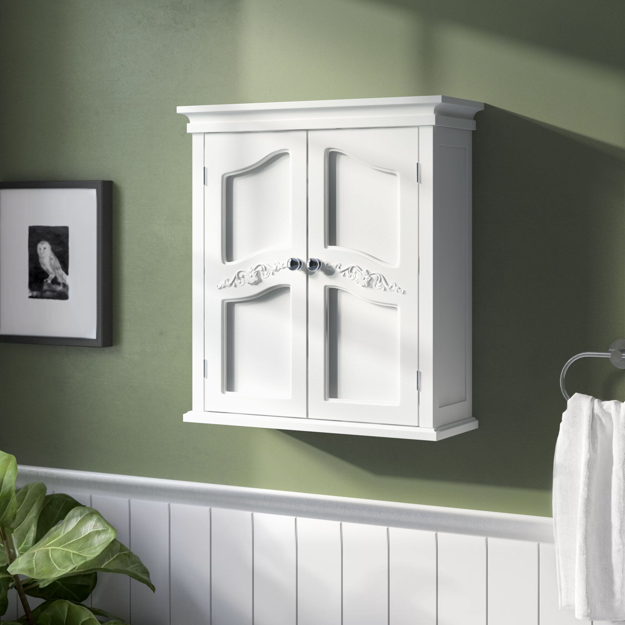 Charlton Home® Teamson Home Versailles 22" X 24" 2 Door Removable Wall  Cabinet & Reviews | Wayfair Within Versailles Console Cabinets (View 14 of 15)