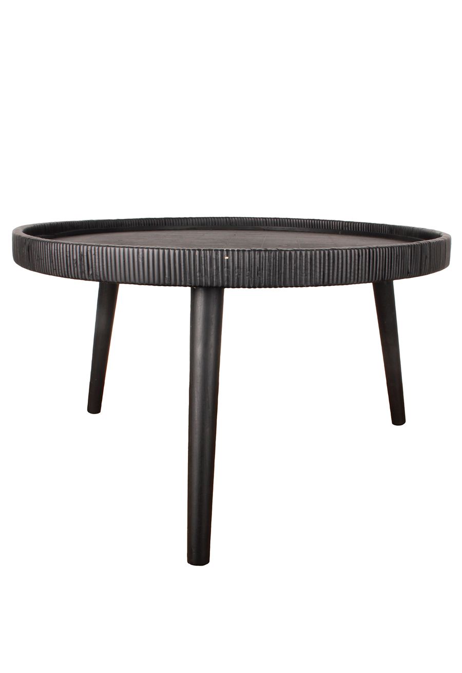 Coffee Table Bamboo Black Within Full Black Round Coffee Tables (View 13 of 15)