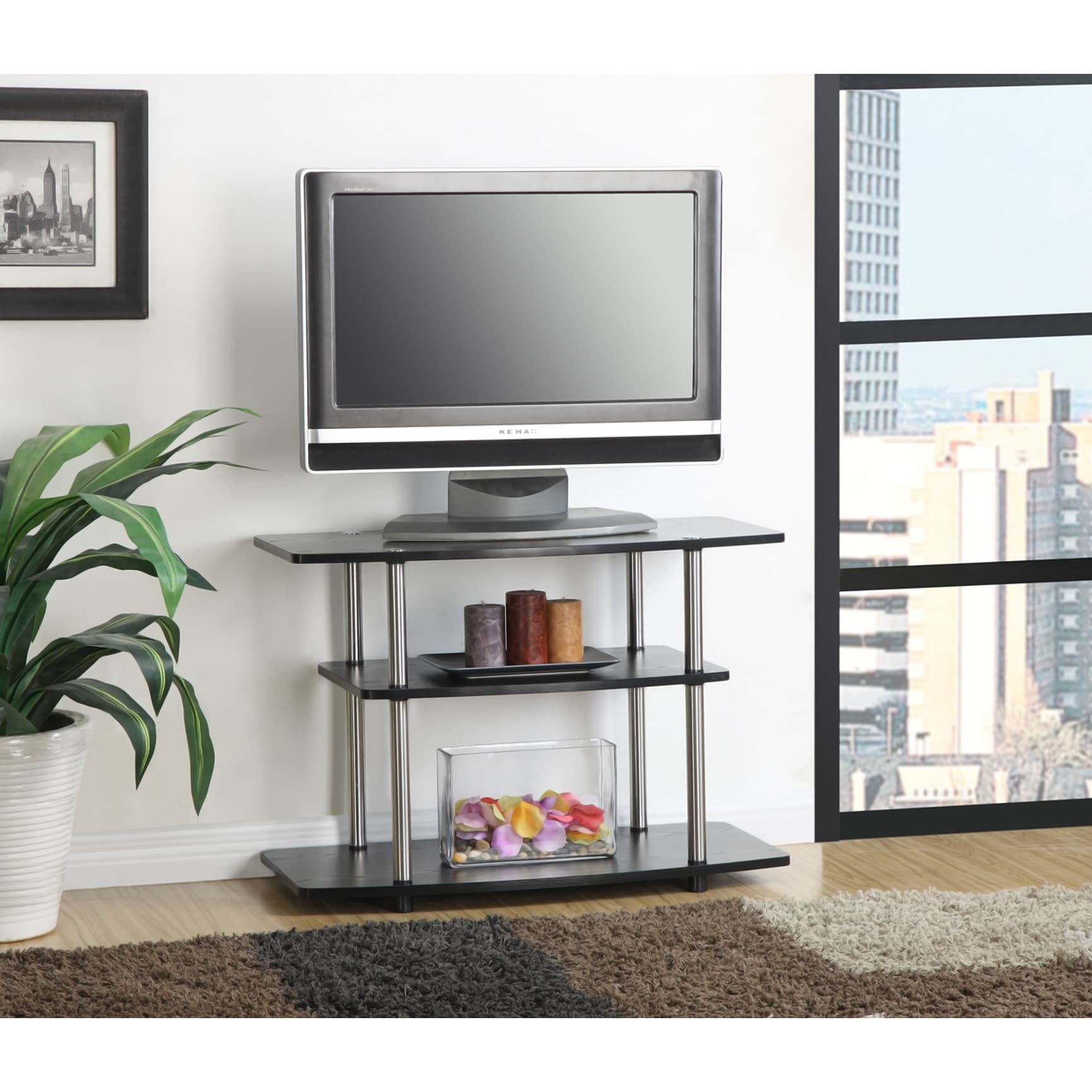 Convenience Concepts Designs2Go No Tools 37 Inch 3 Tier Tv Stand – On Sale  – Bed Bath & Beyond – 20559116 With Regard To Tier Stands For Tvs (Photo 9 of 15)