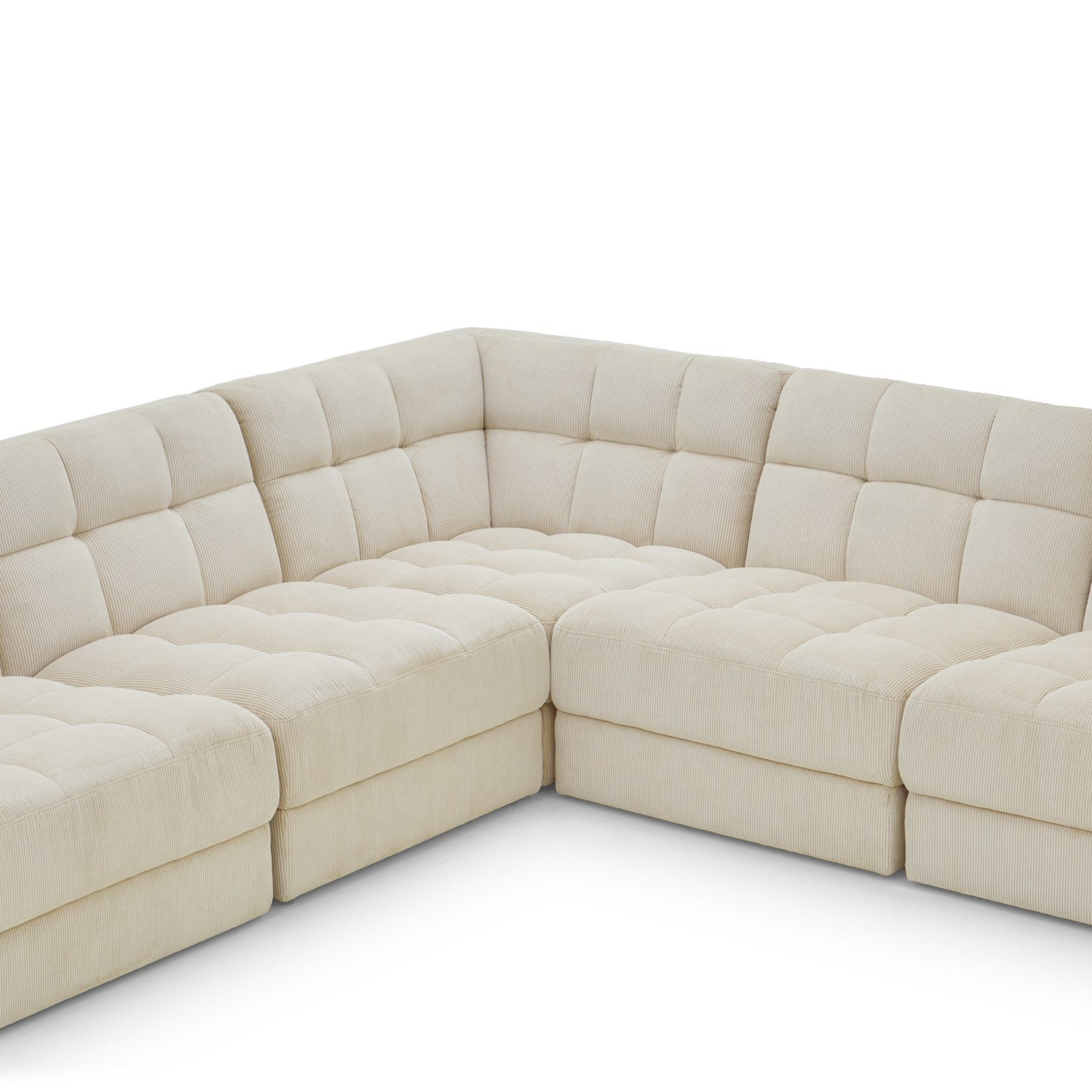 Corner Modular Sofa – Beige Pampa Velvet Waterproof – Nv Gallery – Paul For Cream Velvet Modular Sectionals (View 15 of 15)