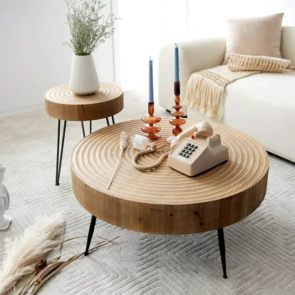 Corrigan Studio® Kawan 2 Piece Modern Farmhouse Living Room Coffee Table Set,  Round Nesting Tables & Reviews | Wayfair In Modern Farmhouse Coffee Table Sets (View 4 of 15)