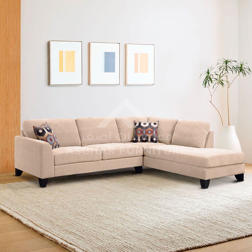 Cozy Sectional Sofa – Asghar Furniture: Shop Online Home Furniture Across  Uae – Dubai, Abu Dhabi, Al Ain, Fujairah, Ras Al Khaimah, Ajman, Sharjah. Regarding Beige L Shaped Sectional Sofas (Photo 15 of 15)