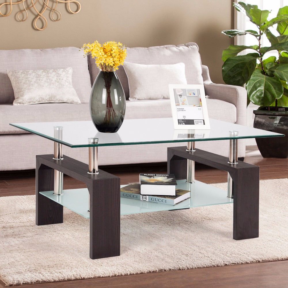Creative Rectangular Tempered Glass Coffee Table – Online Furniture Store –  My Aashis For Tempered Glass Coffee Tables (View 15 of 15)
