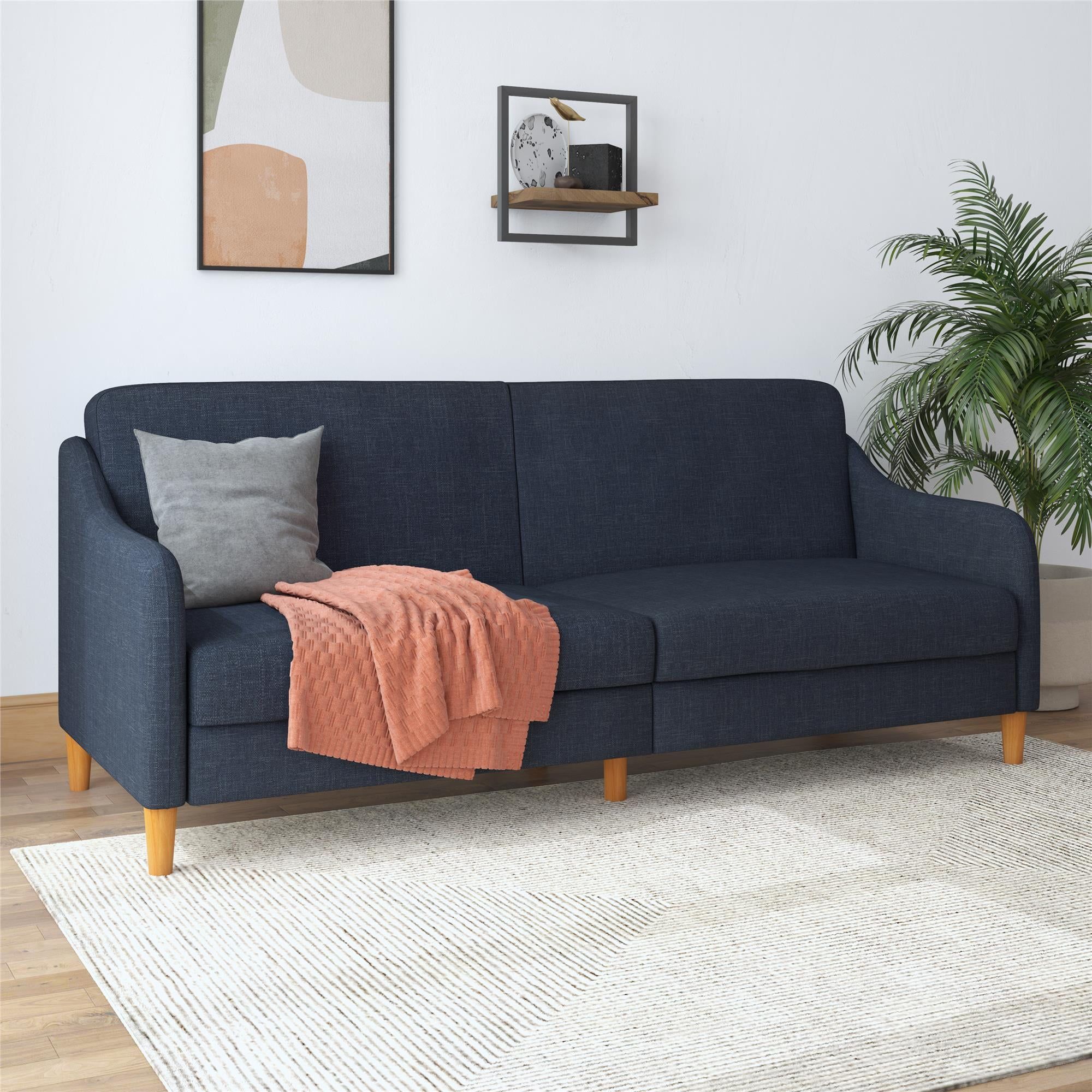 Featured Photo of Navy Linen Coil Sofas