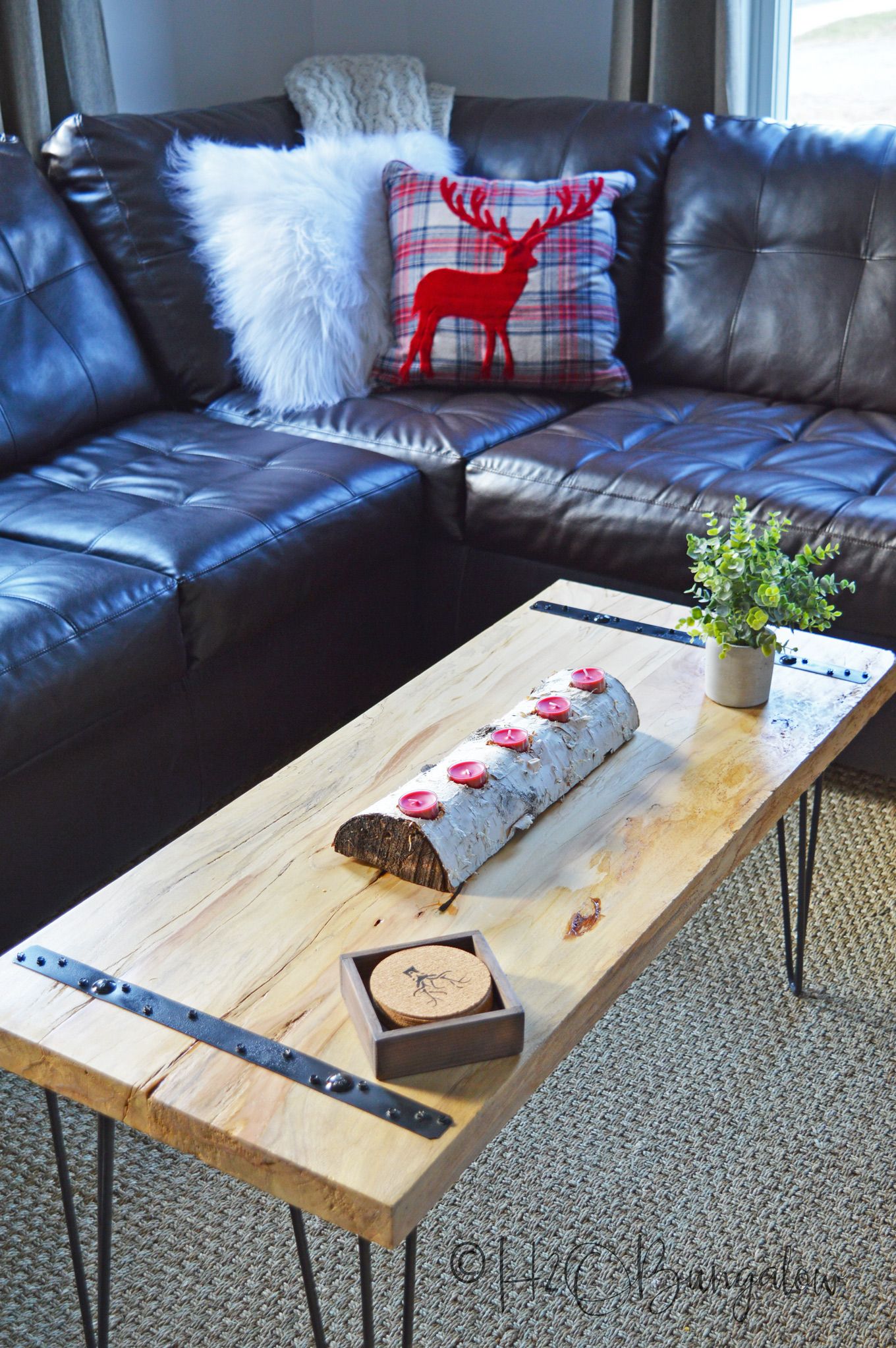 Diy Rustic Coffee Table Tutorial – H2Obungalow In Rustic Coffee Tables (Photo 13 of 15)