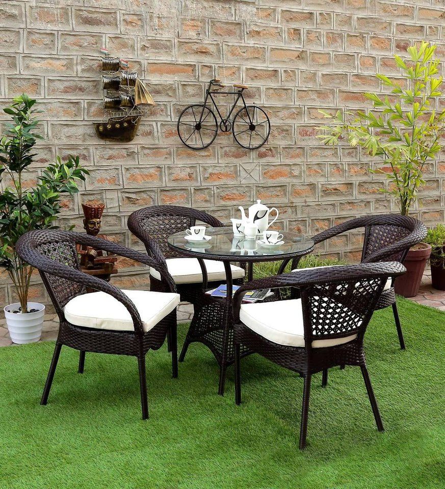 D'Meubels Outdoor Furniture Garden Set Balcony Set Seating Chair 4 Chair 1 Coffee  Table Set Wicker Furniture – D'Meubels Outdoor Furniture Regarding Coffee Tables For Balconies (Photo 4 of 15)