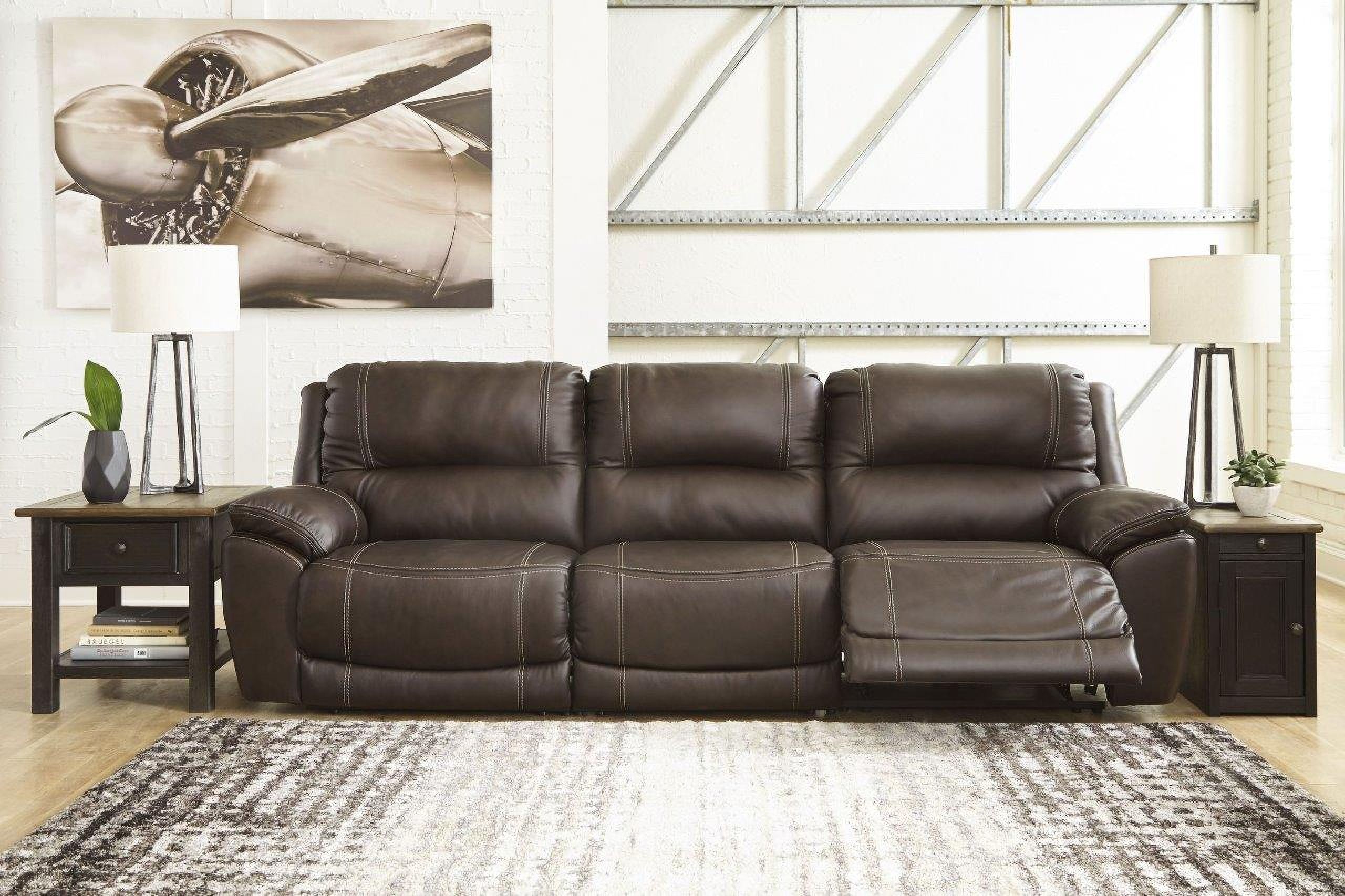 Dunleith Power Reclining Sofa In Chocolateashley Furniture |  1Stopbedrooms With Regard To Faux Leather Sofas In Chocolate Brown (Photo 13 of 15)