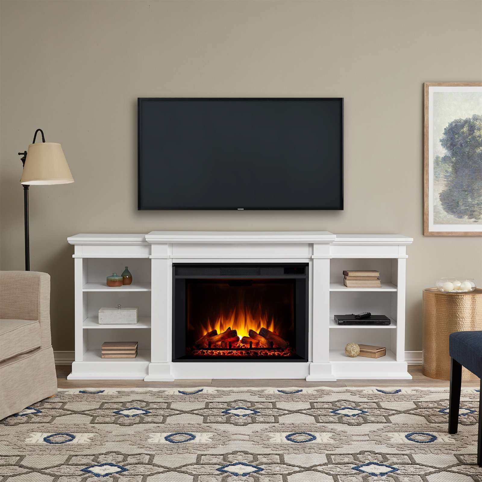 Eliot Grand Electric Fireplace Media Console – Real Flame® In Electric Fireplace Tv Stands (Photo 7 of 15)