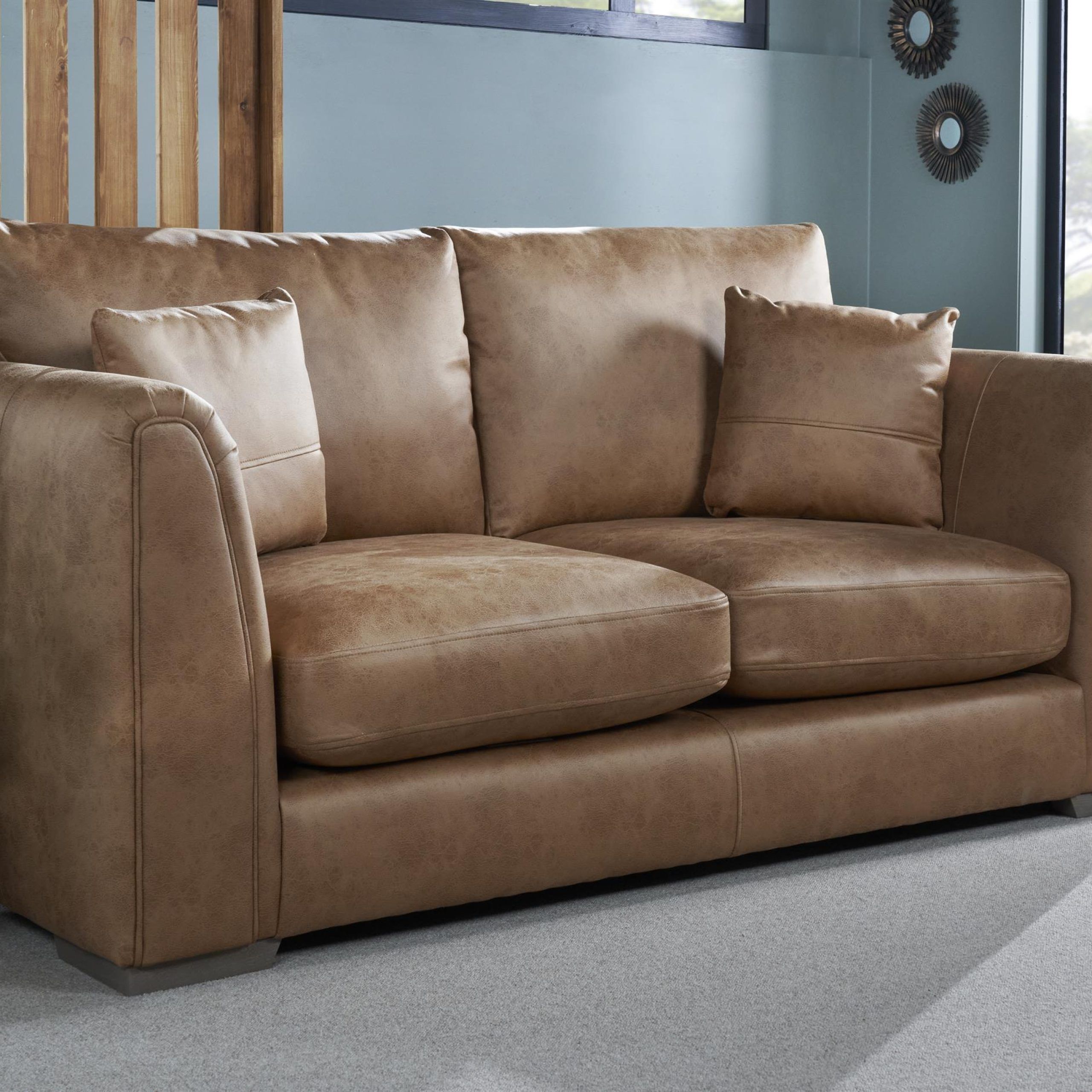 Endurance Xavier Faux Leather 2 Seater Sofa Throughout Faux Leather Sofas (View 3 of 15)