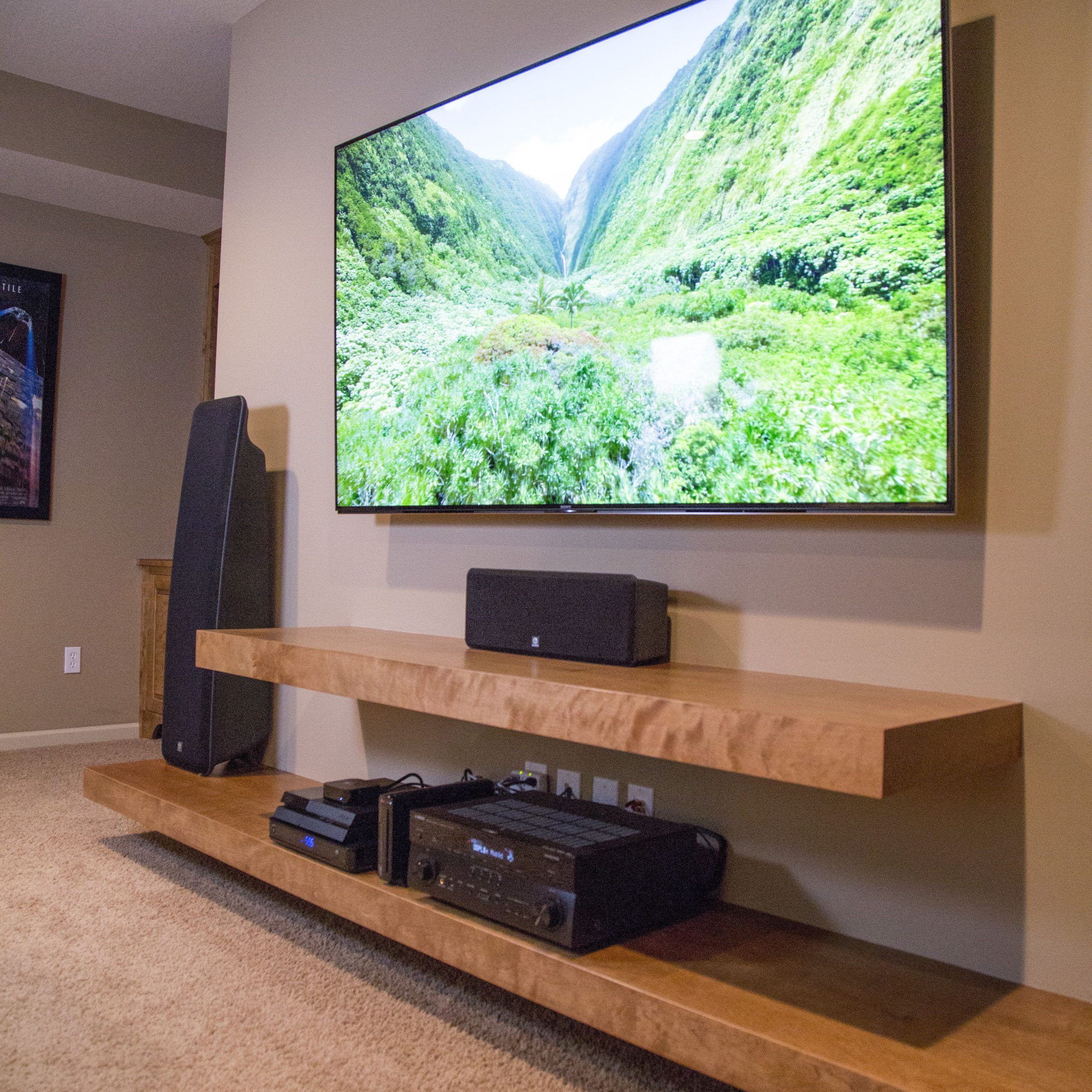 Floating Shelves Entertainment Center | Floating Shelves Living Room,  Living Room Tv Wall, Living Room Decor Intended For Floating Stands For Tvs (View 7 of 15)