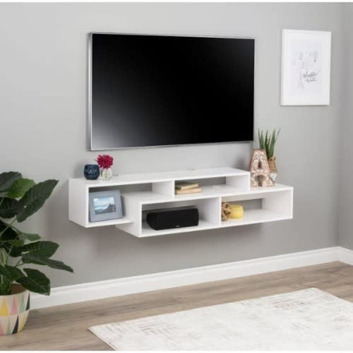 Floating Tv Stand For Tvs Up To 85"  White | Konga Online Shopping Regarding Floating Stands For Tvs (View 8 of 15)