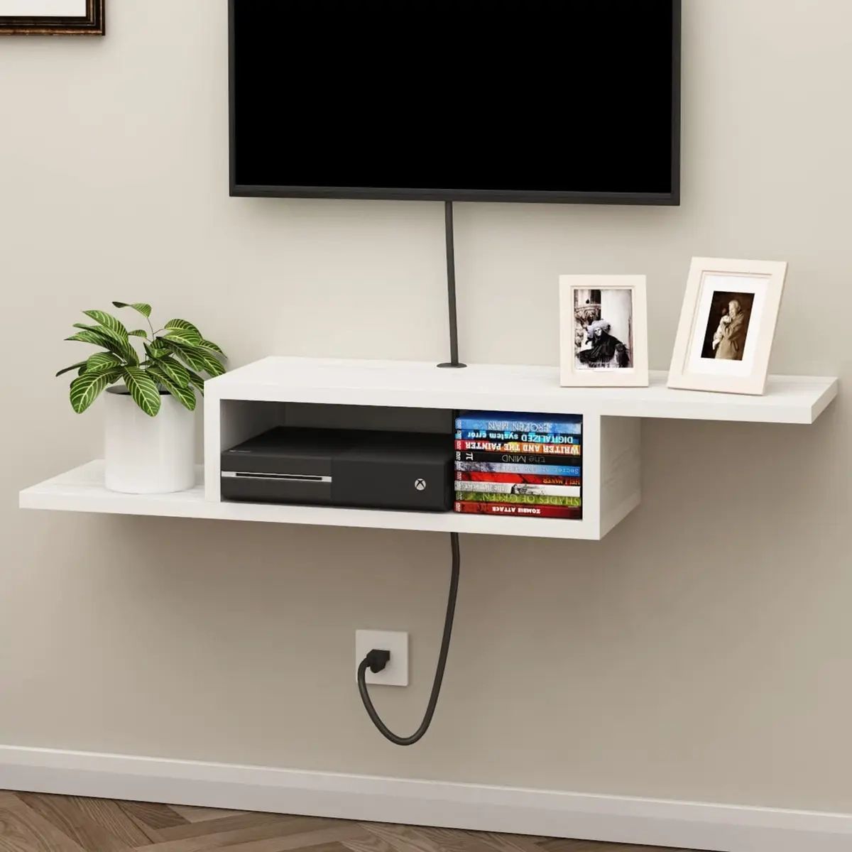 Floating Tv Stand Shelf, Wall Mount Entertainment Center Media Console For  Livin | Ebay Intended For Floating Stands For Tvs (View 5 of 15)