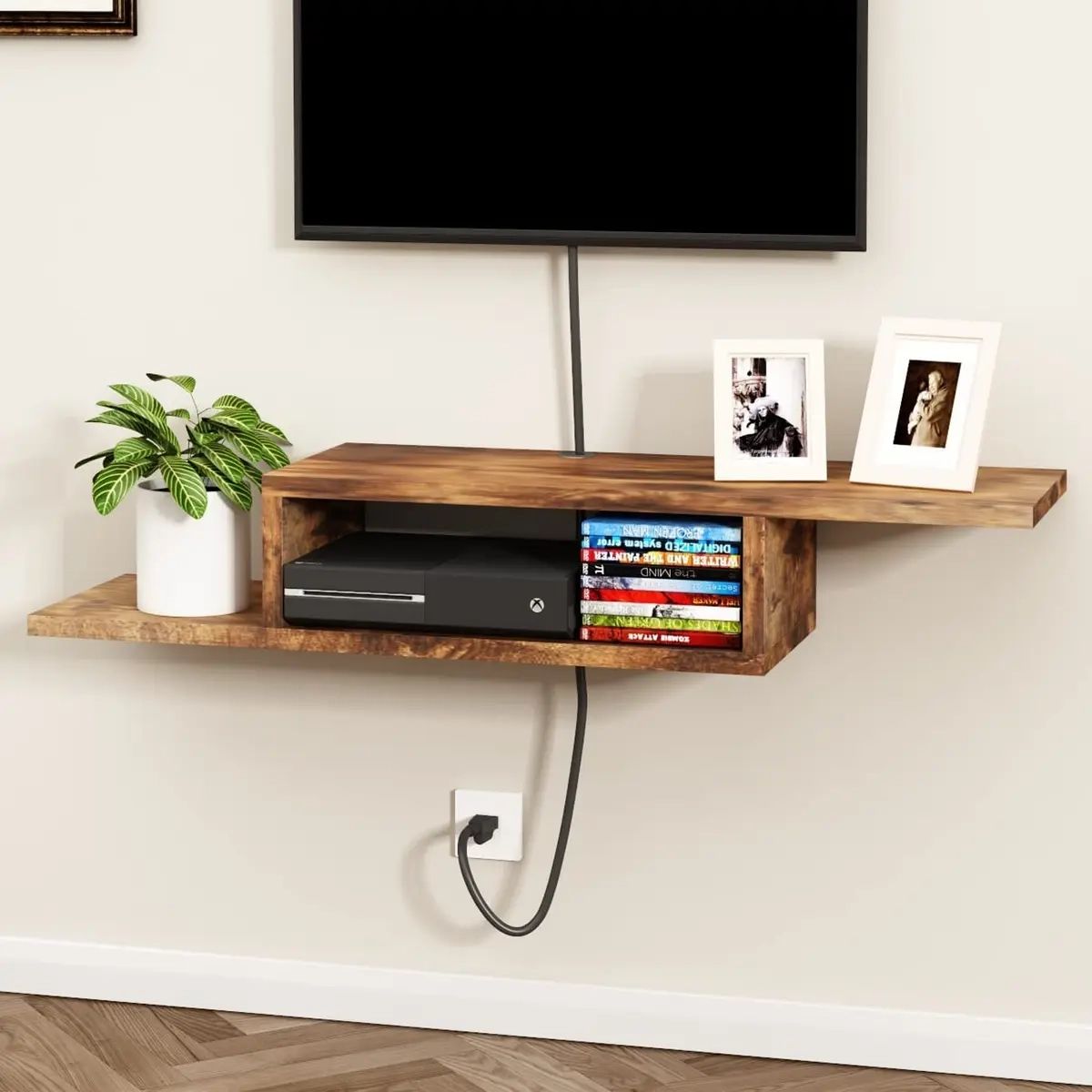 Floating Tv Stand Shelf, Wall Mount Entertainment Center Media Console For  Livin | Ebay Throughout Wall Mounted Floating Tv Stands (Photo 14 of 15)